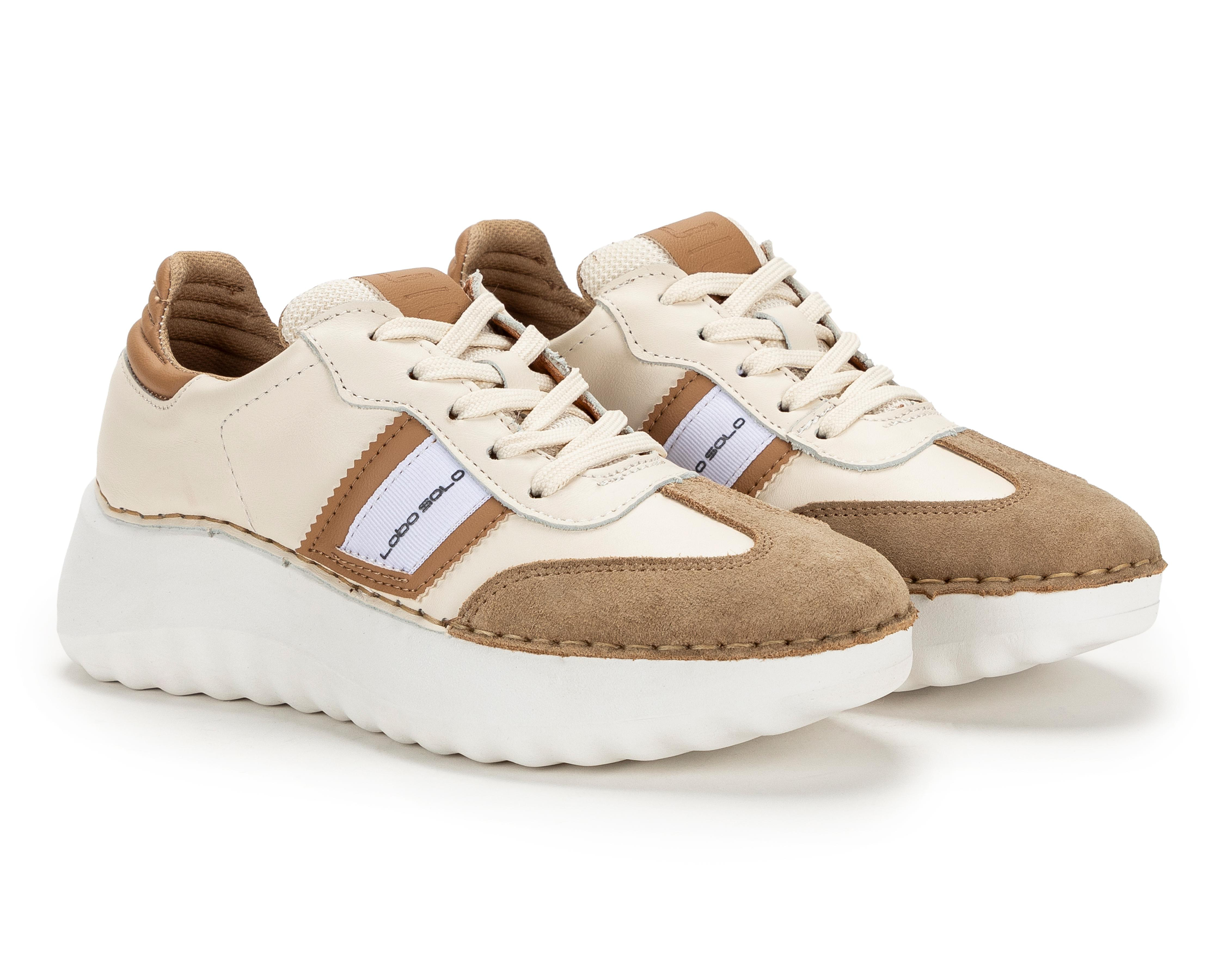 Tenis Confort Lobo Solo de Piel para Mujer