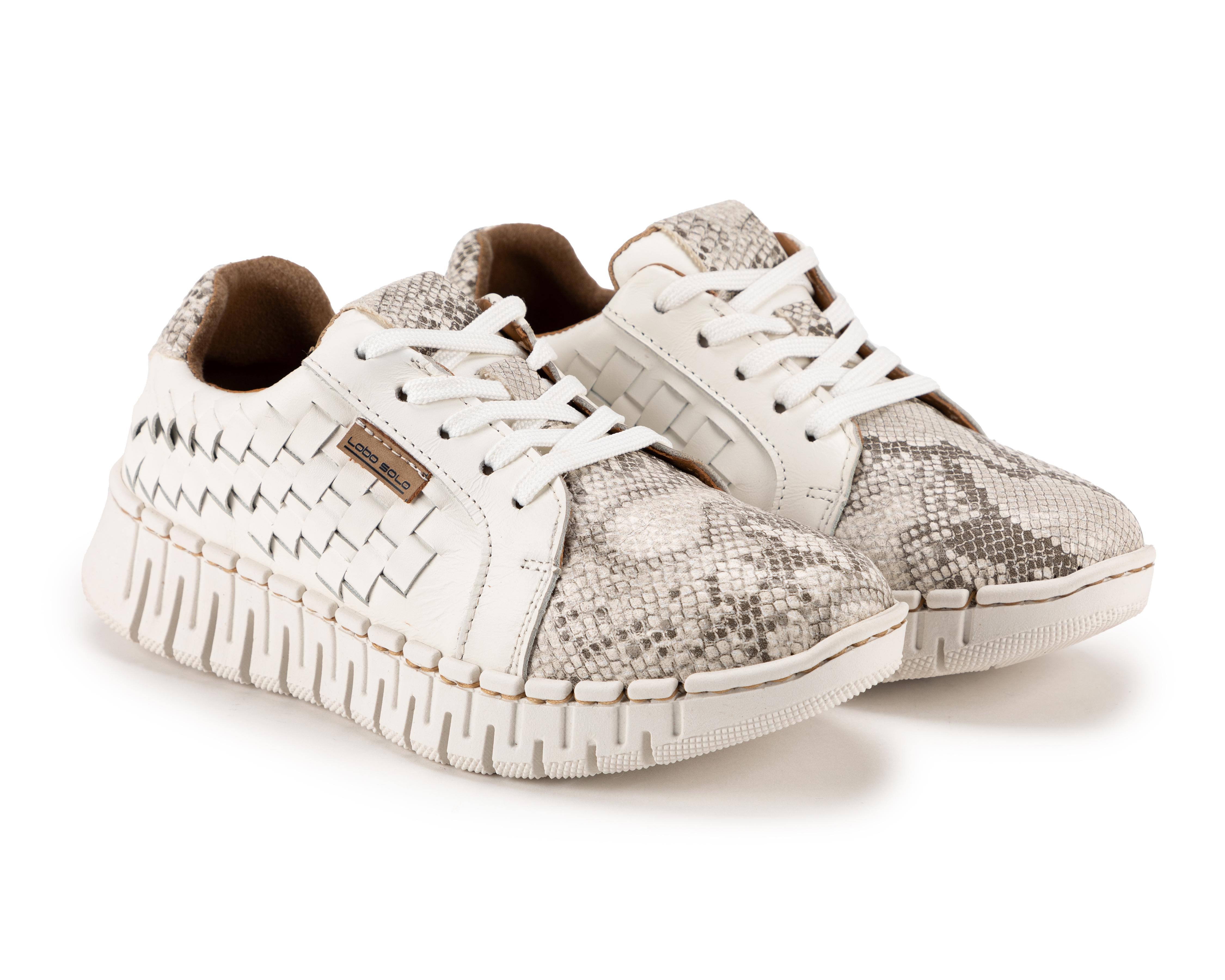 Foto 1 | Tenis Confort Lobo Solo de Piel para Mujer