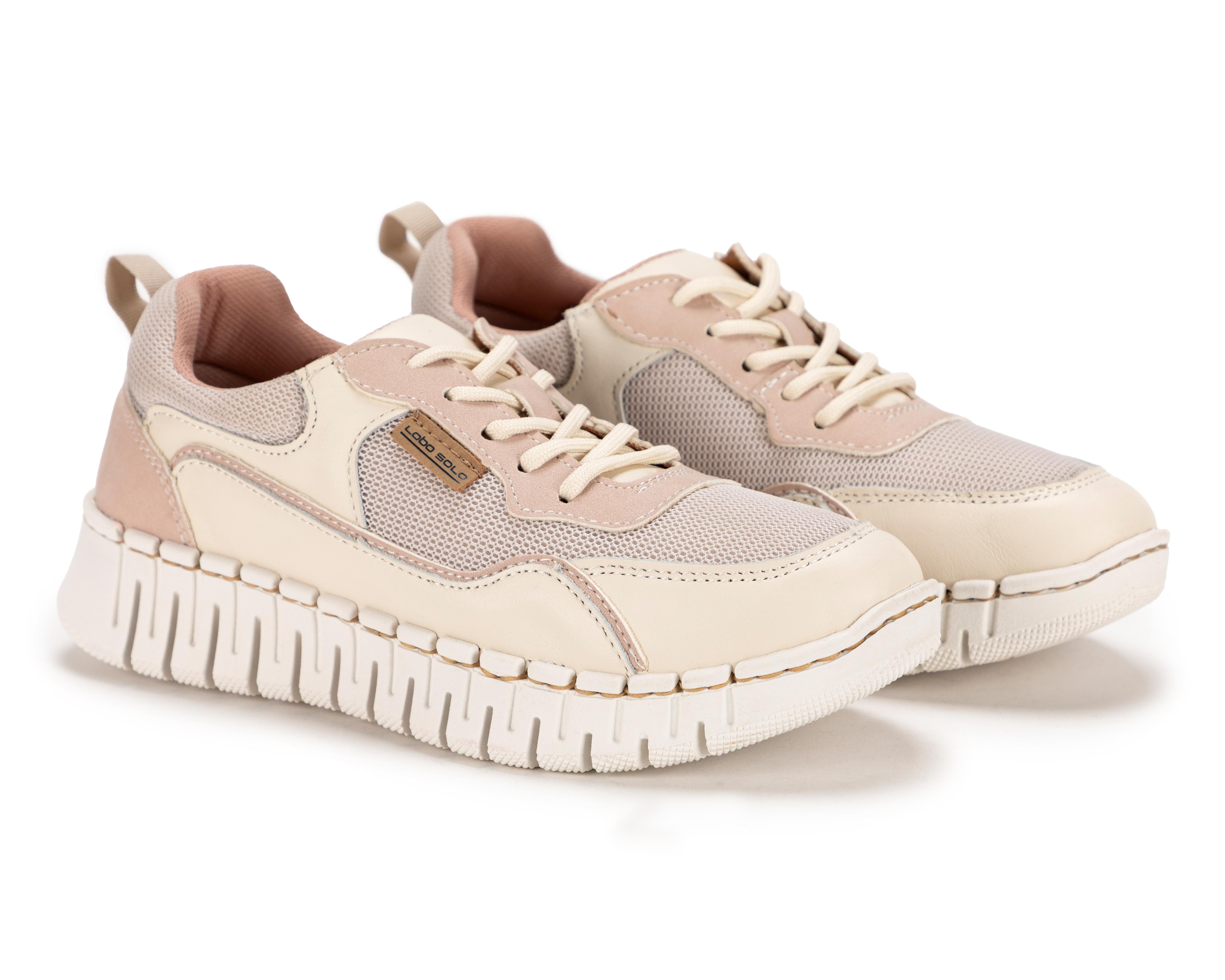 Foto 1 | Tenis Confort Lobo Solo de Piel para Mujer