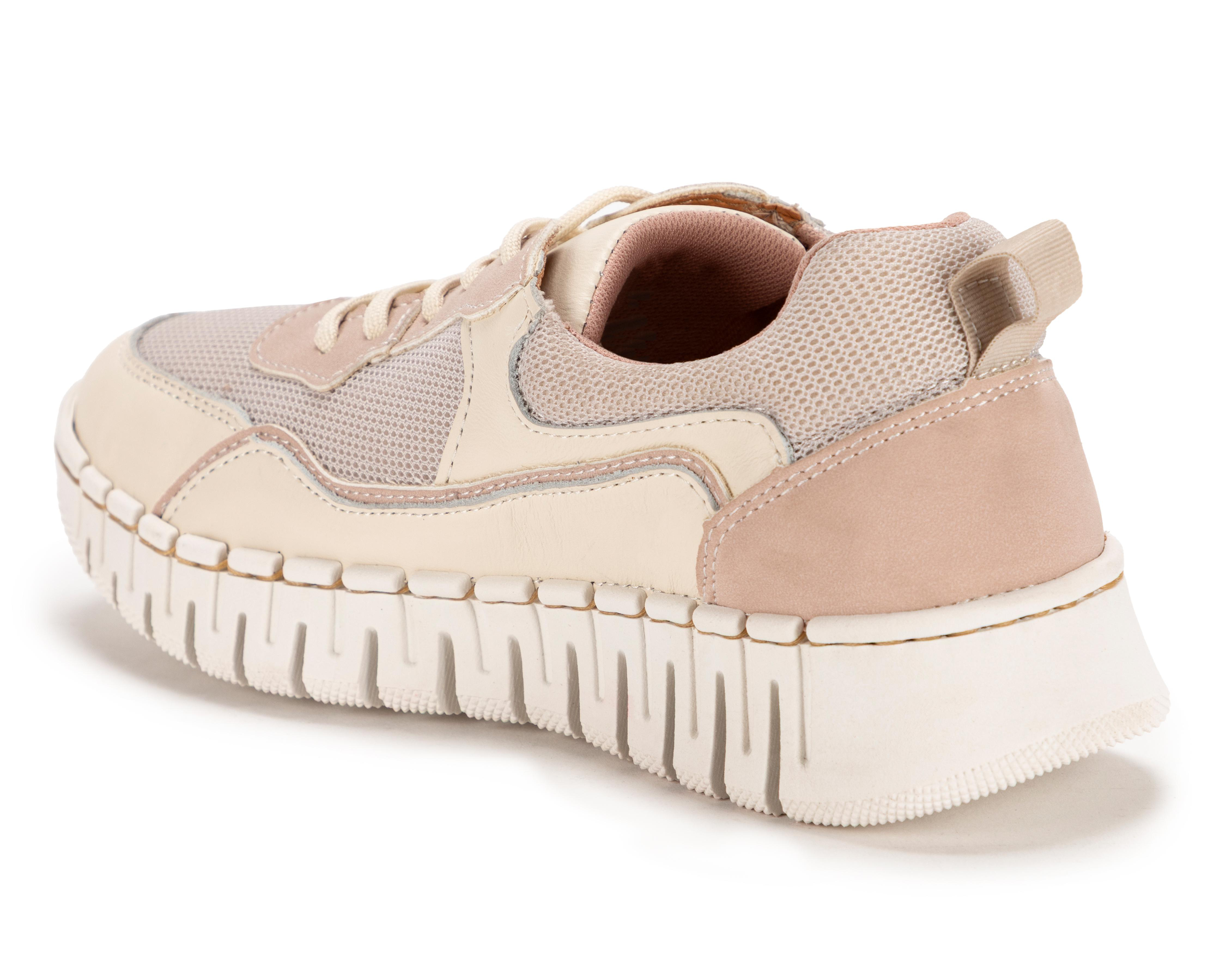 Foto 3 | Tenis Confort Lobo Solo de Piel para Mujer