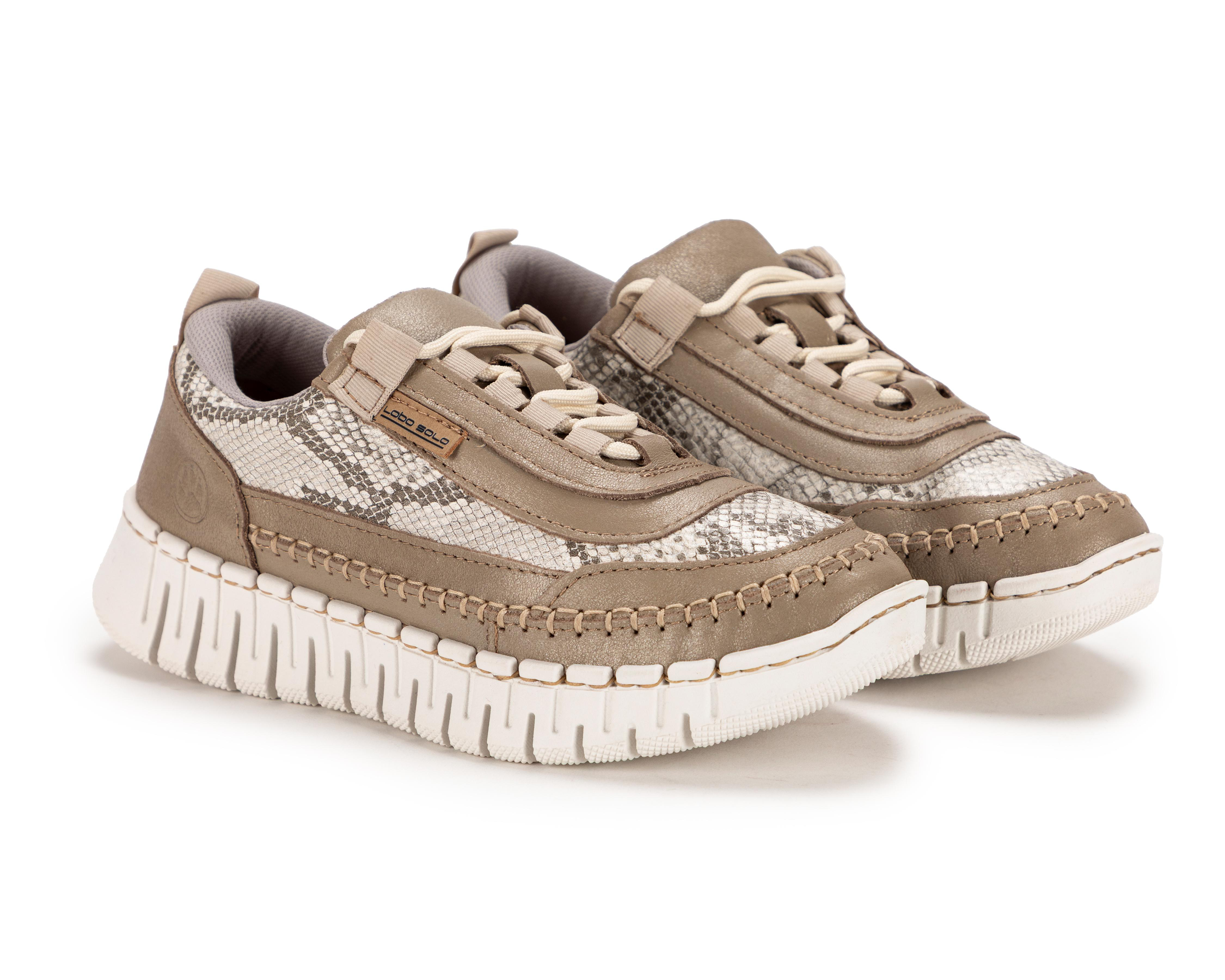 Tenis Confort Lobo Solo de Piel para Mujer