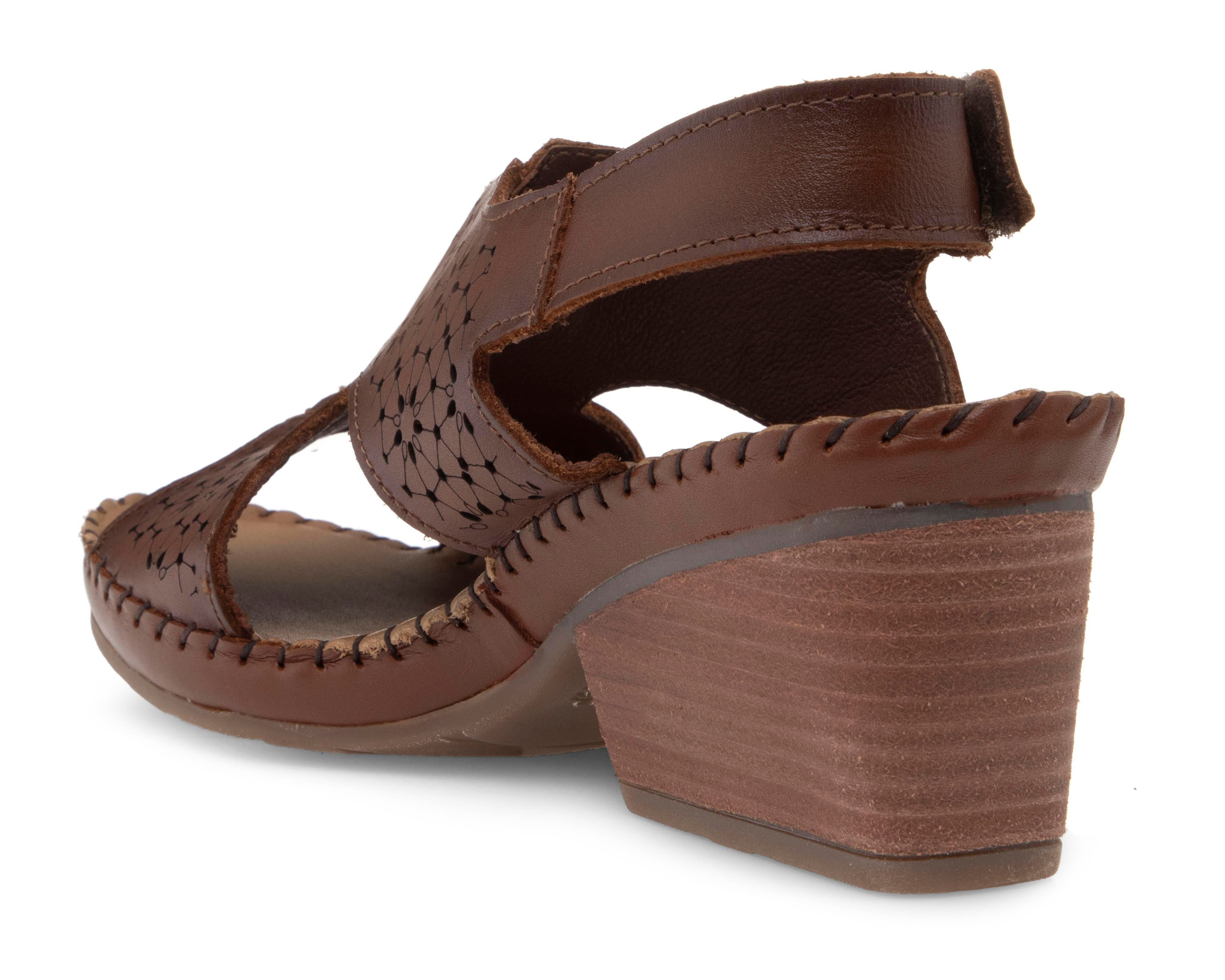 Foto 4 pulgar | Sandalias Confort Lobo Solo de Piel para Mujer