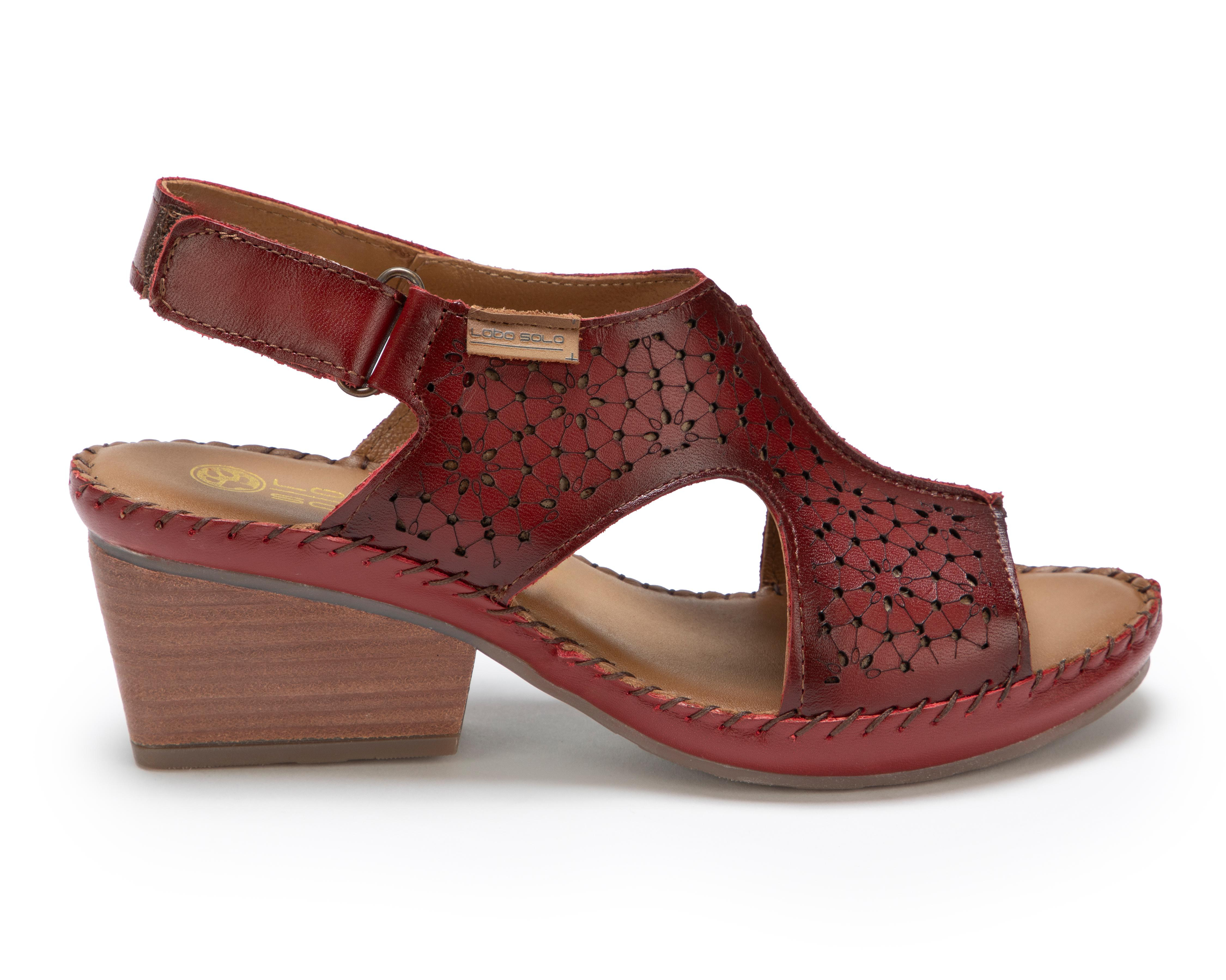 Foto 3 pulgar | Sandalias Confort Lobo Solo de Piel para Mujer