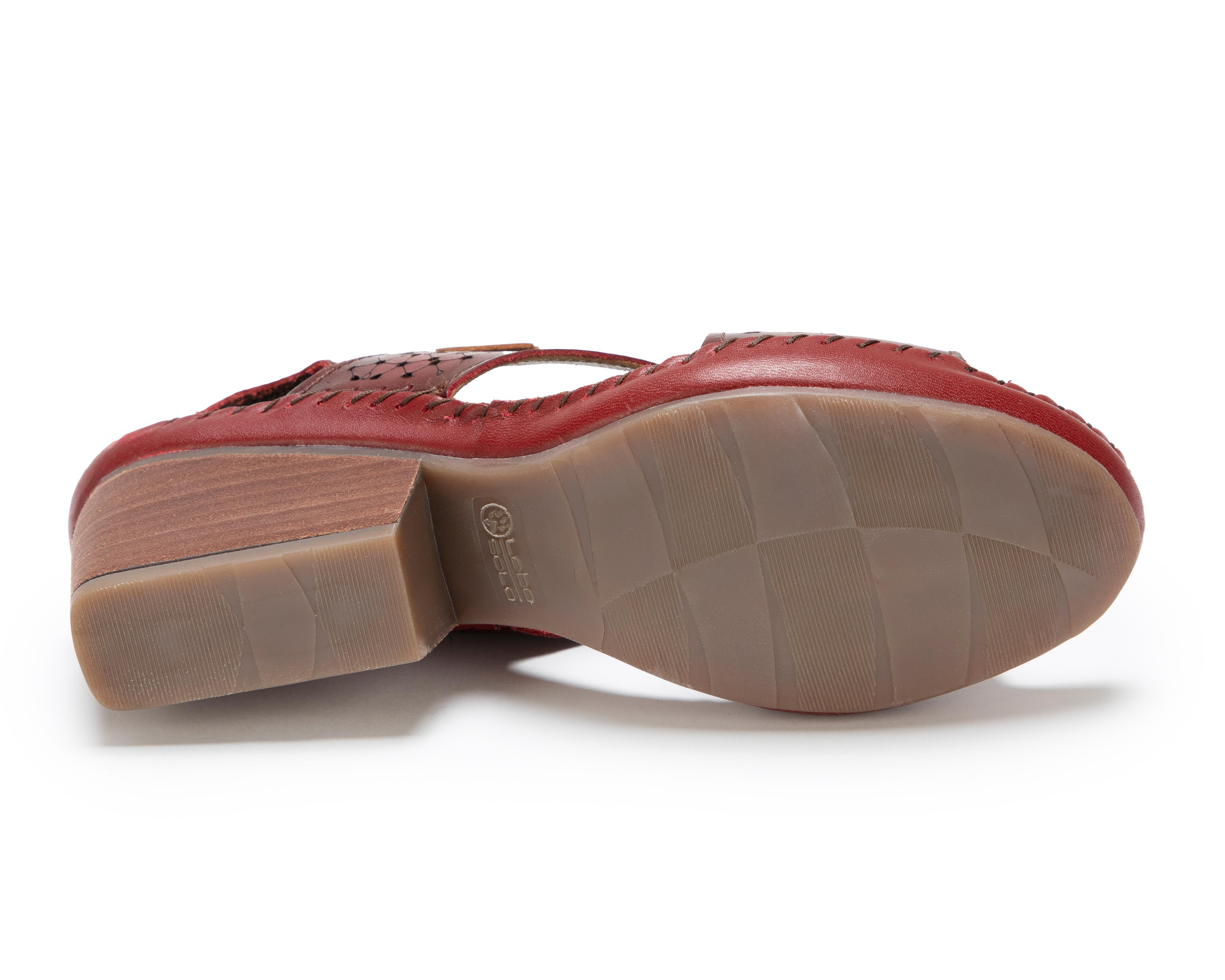Foto 5 pulgar | Sandalias Confort Lobo Solo de Piel para Mujer