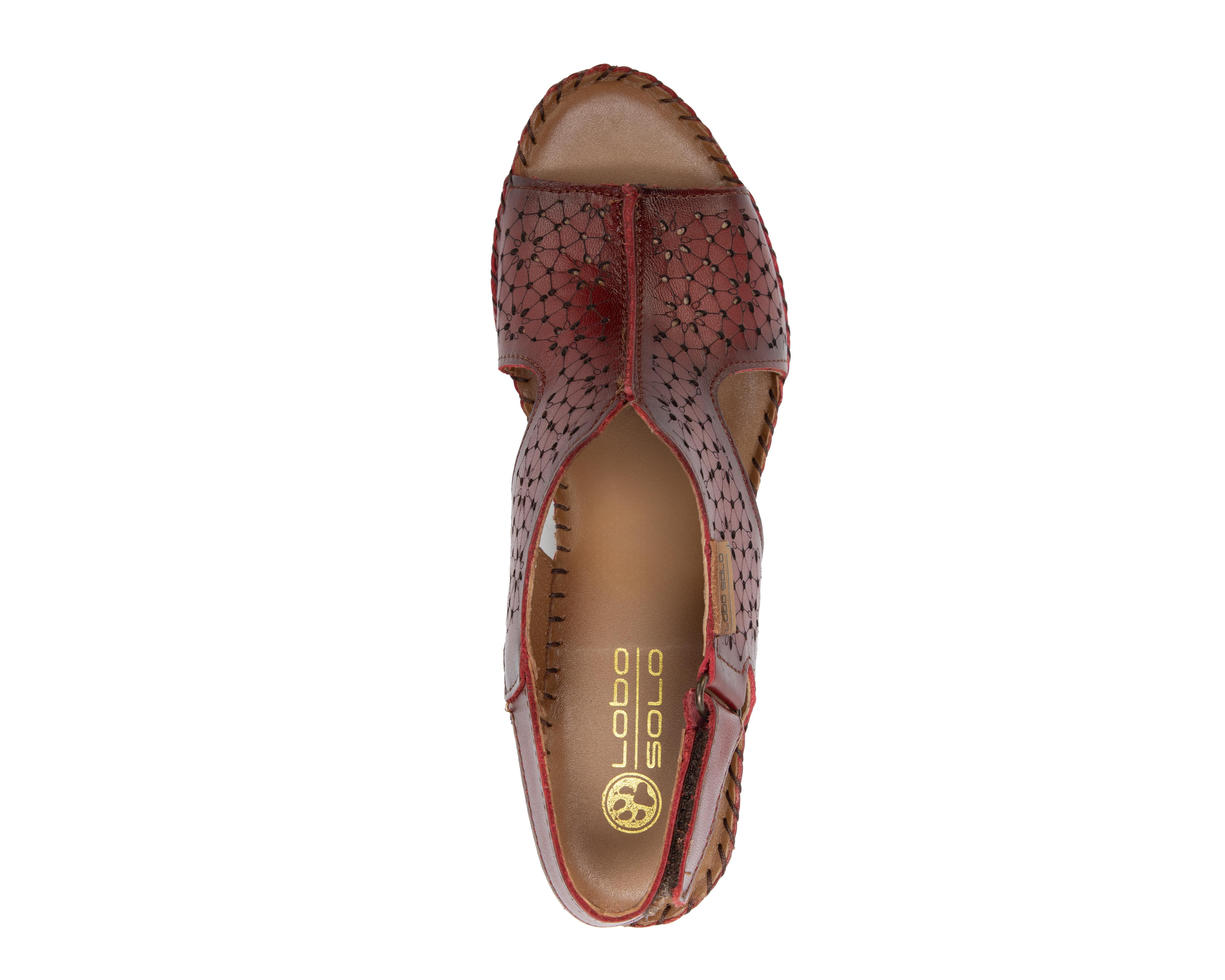 Foto 6 pulgar | Sandalias Confort Lobo Solo de Piel para Mujer