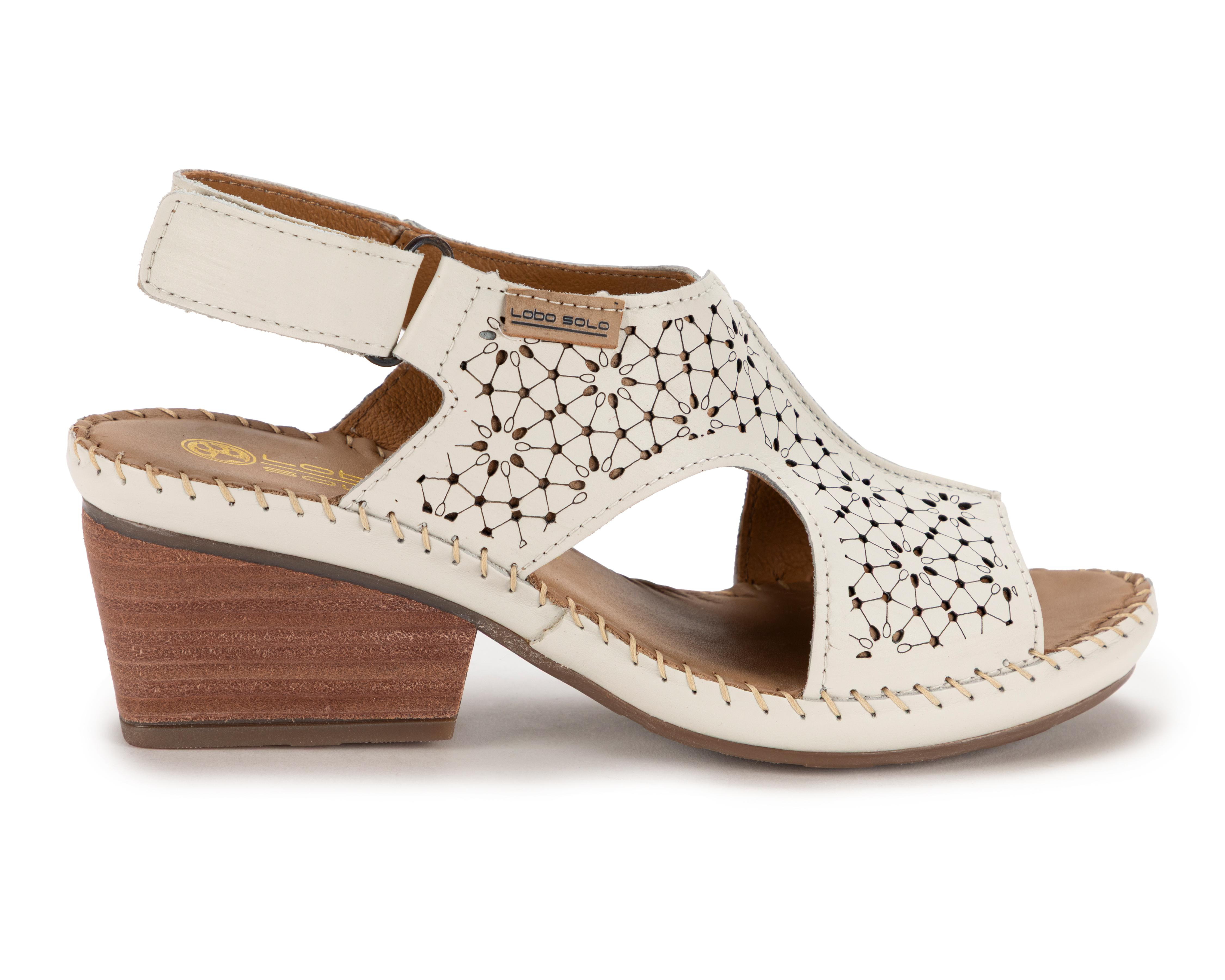 Foto 3 pulgar | Sandalias Confort Lobo Solo de Piel para Mujer