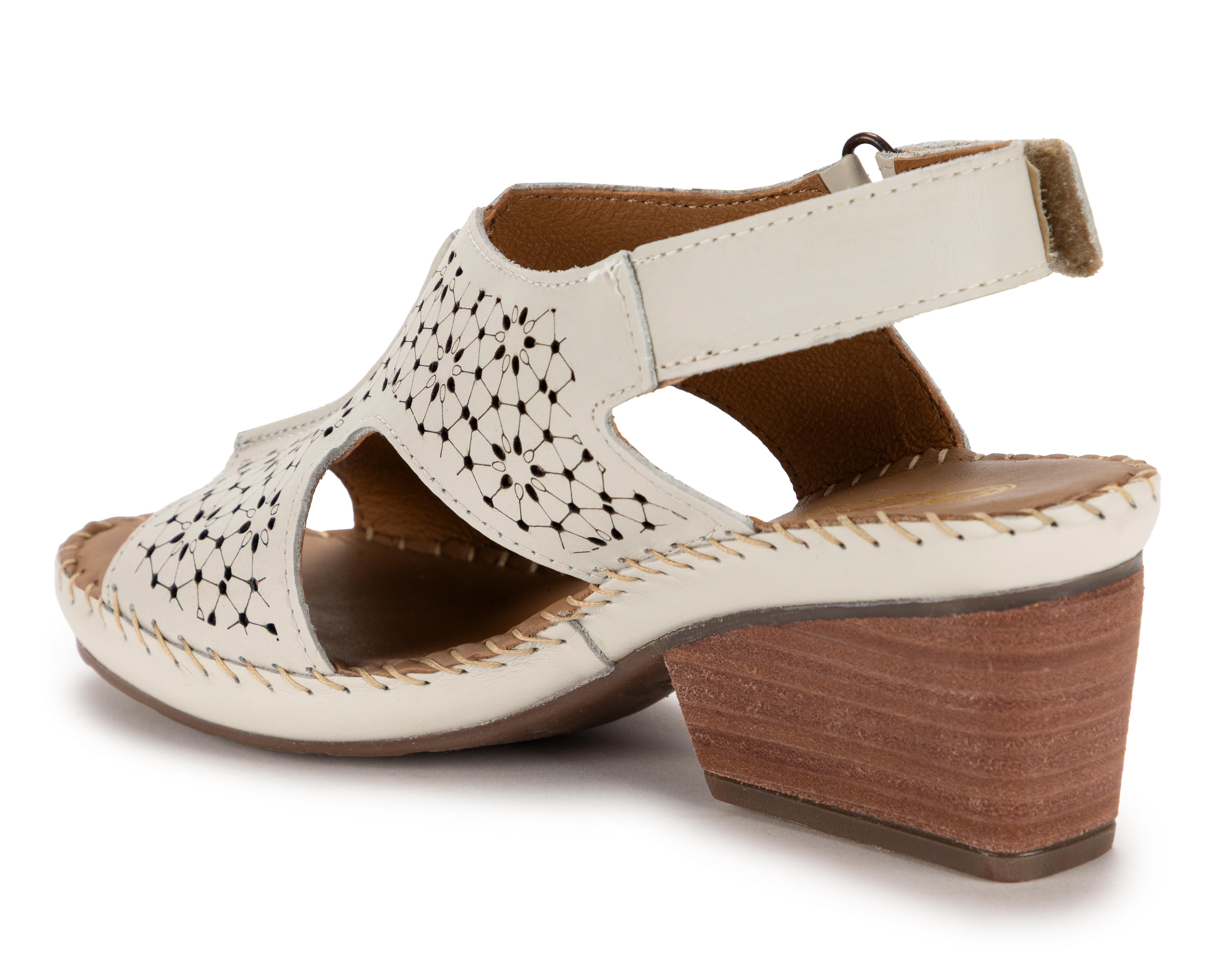 Foto 4 pulgar | Sandalias Confort Lobo Solo de Piel para Mujer