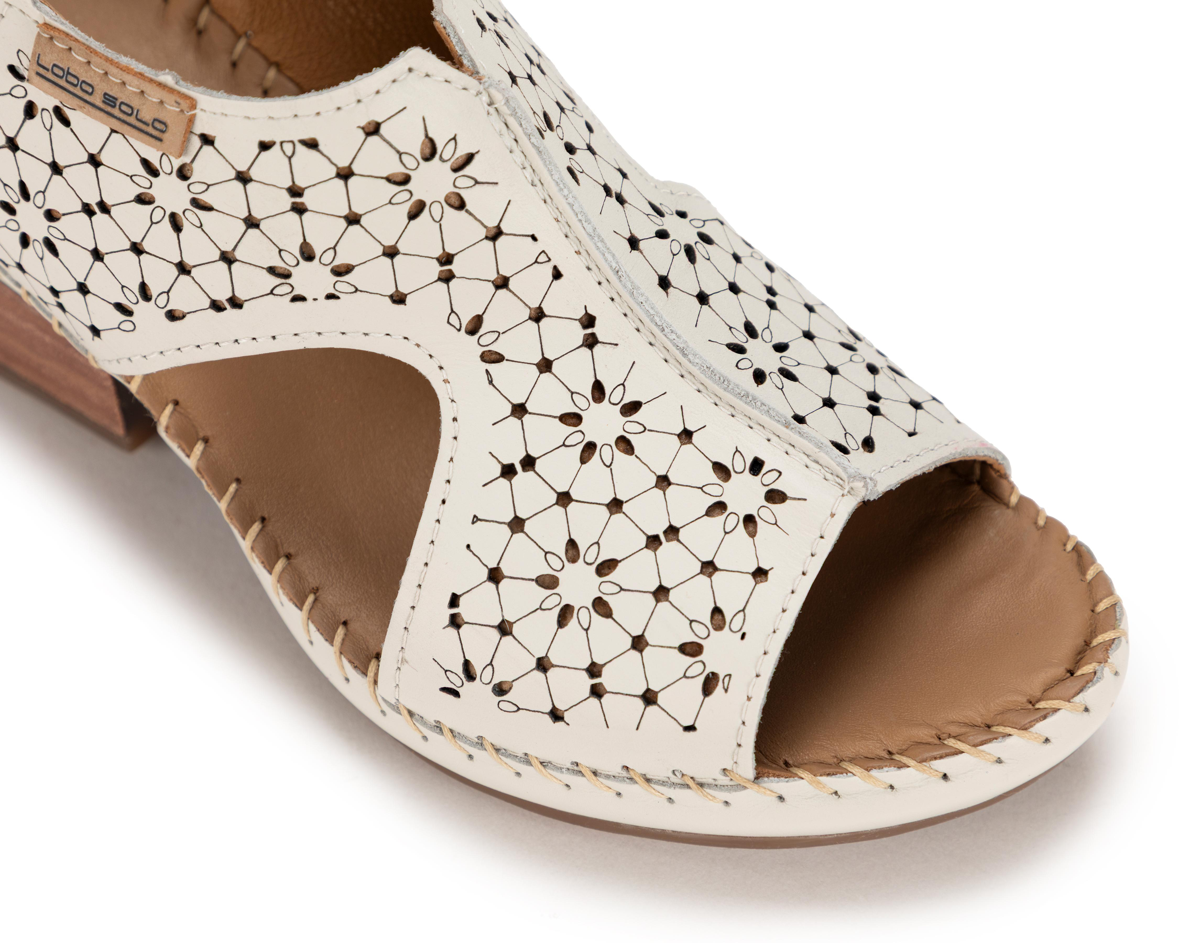 Foto 7 pulgar | Sandalias Confort Lobo Solo de Piel para Mujer