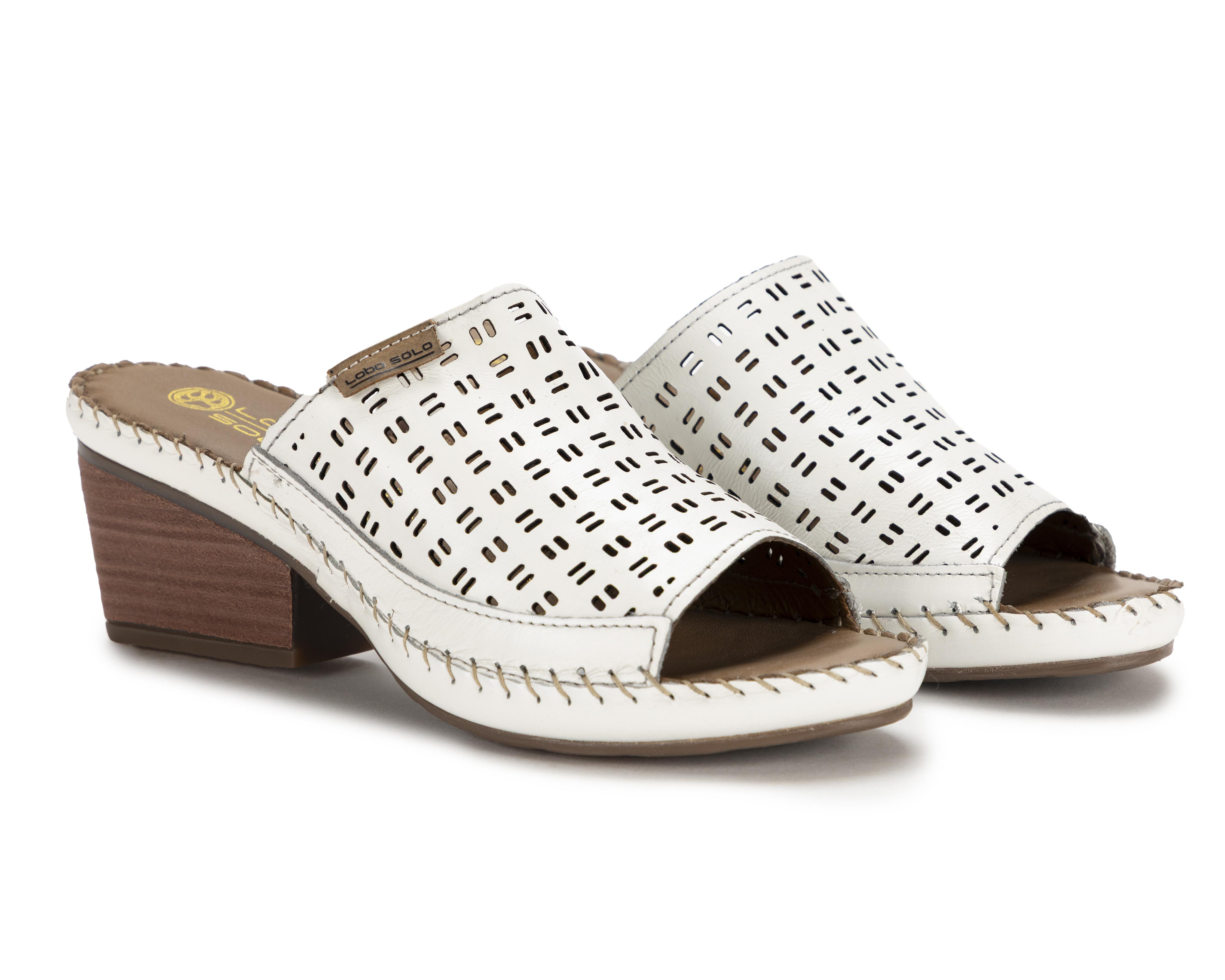 Foto 2 pulgar | Sandalias Confort Lobo Solo de Piel para Mujer