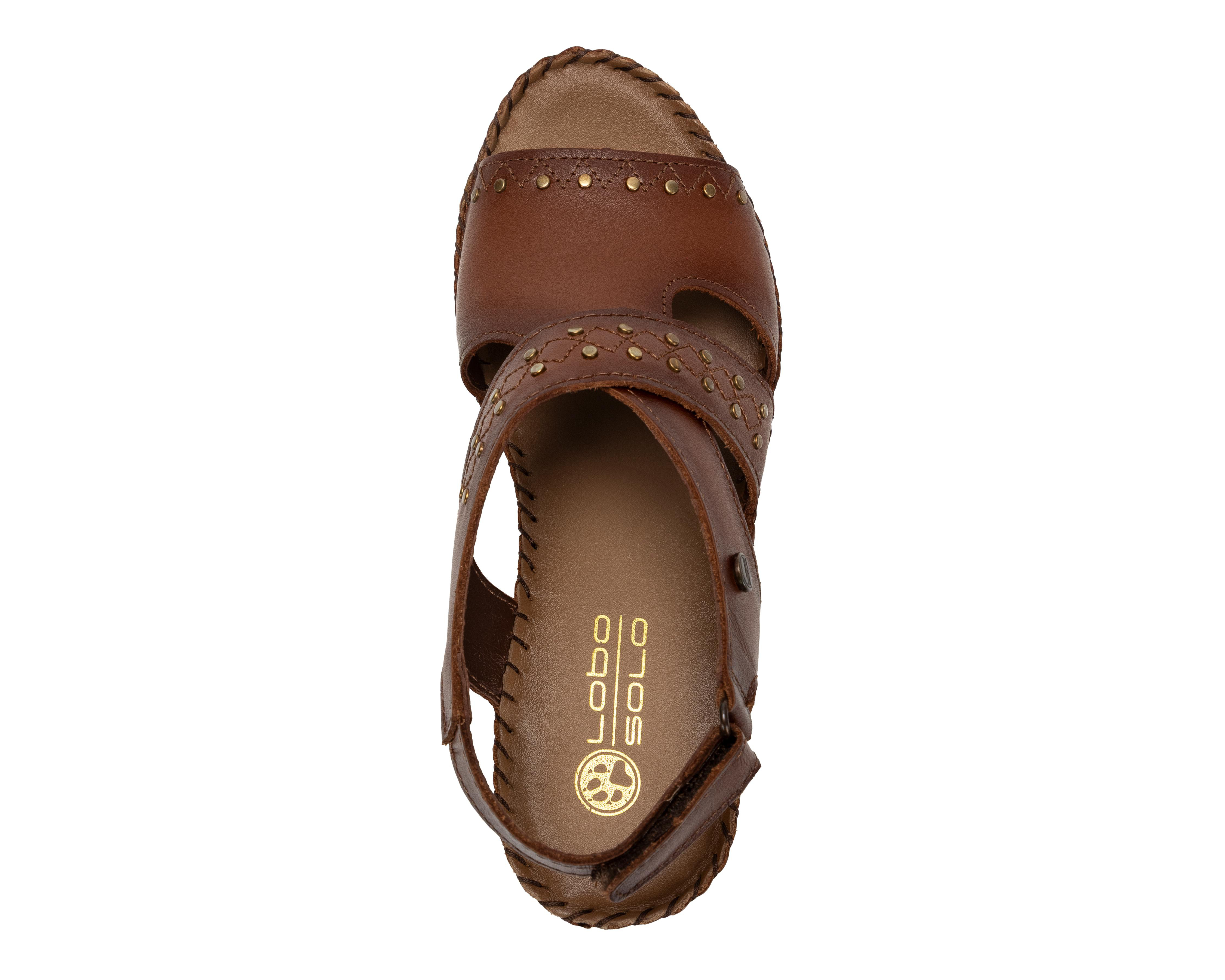 Foto 5 | Sandalias Confort Lobo Solo de Piel para Mujer