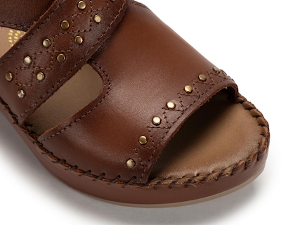 Foto 6 | Sandalias Confort Lobo Solo de Piel para Mujer
