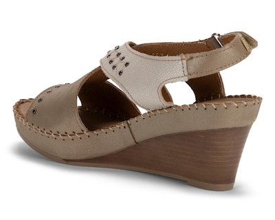 Foto 3 | Sandalias Confort Lobo Solo de Piel para Mujer