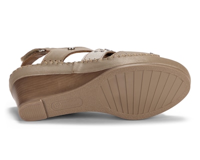 Foto 4 | Sandalias Confort Lobo Solo de Piel para Mujer
