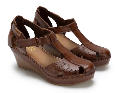 Foto 1 | Sandalias Confort Lobo Solo de Piel para Mujer