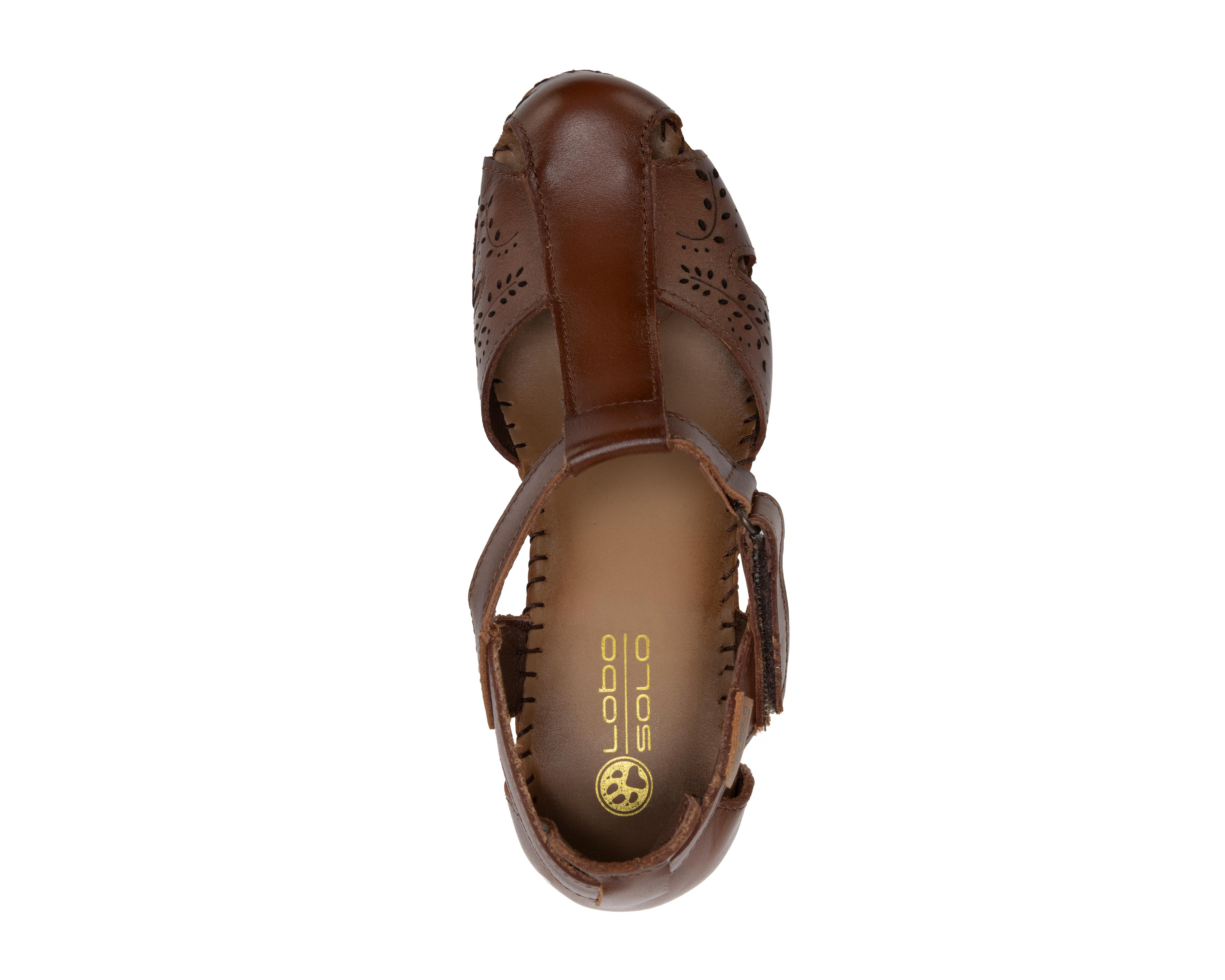Foto 6 pulgar | Sandalias Confort Lobo Solo de Piel para Mujer