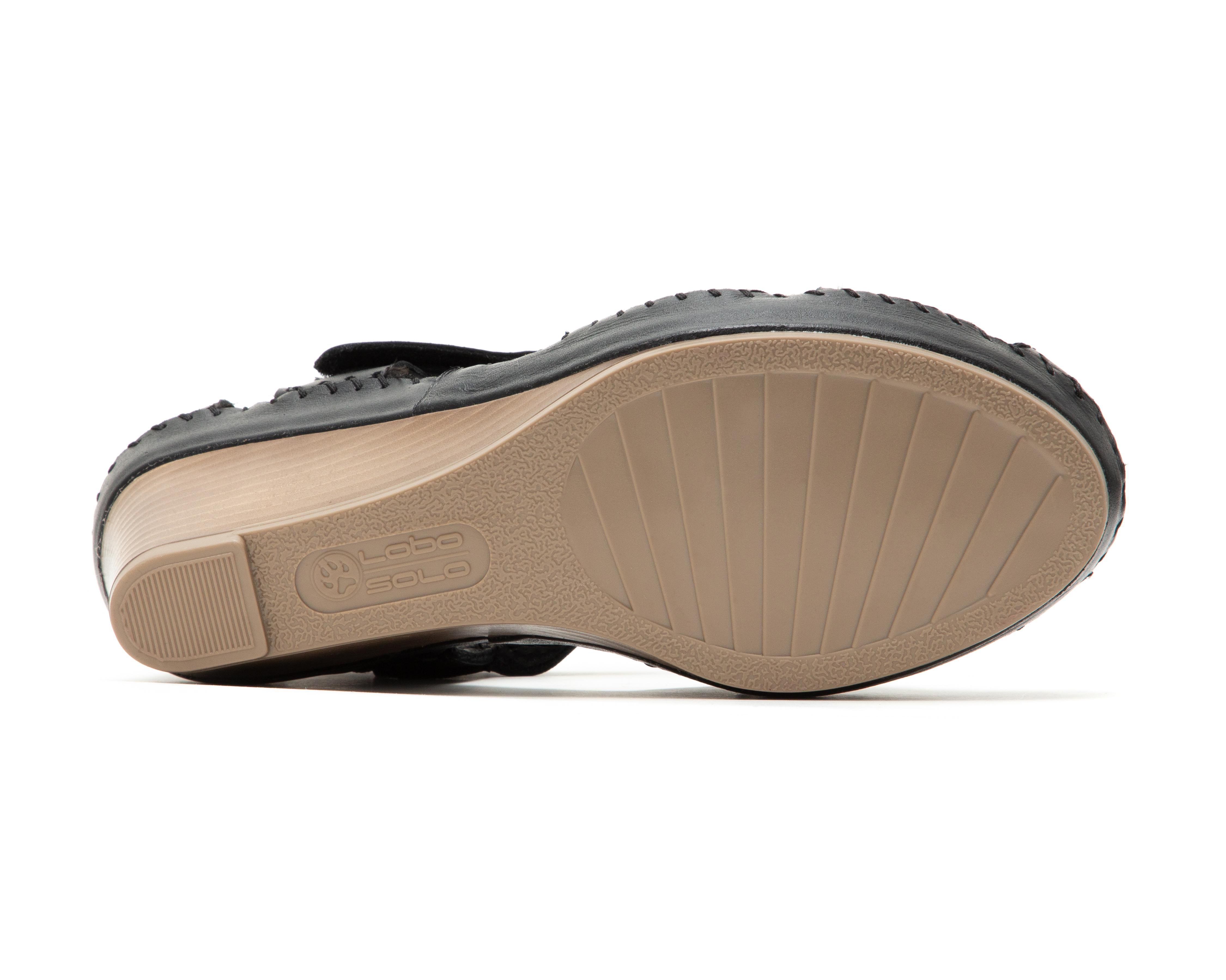 Foto 5 pulgar | Sandalias Confort Lobo Solo de Piel para Mujer