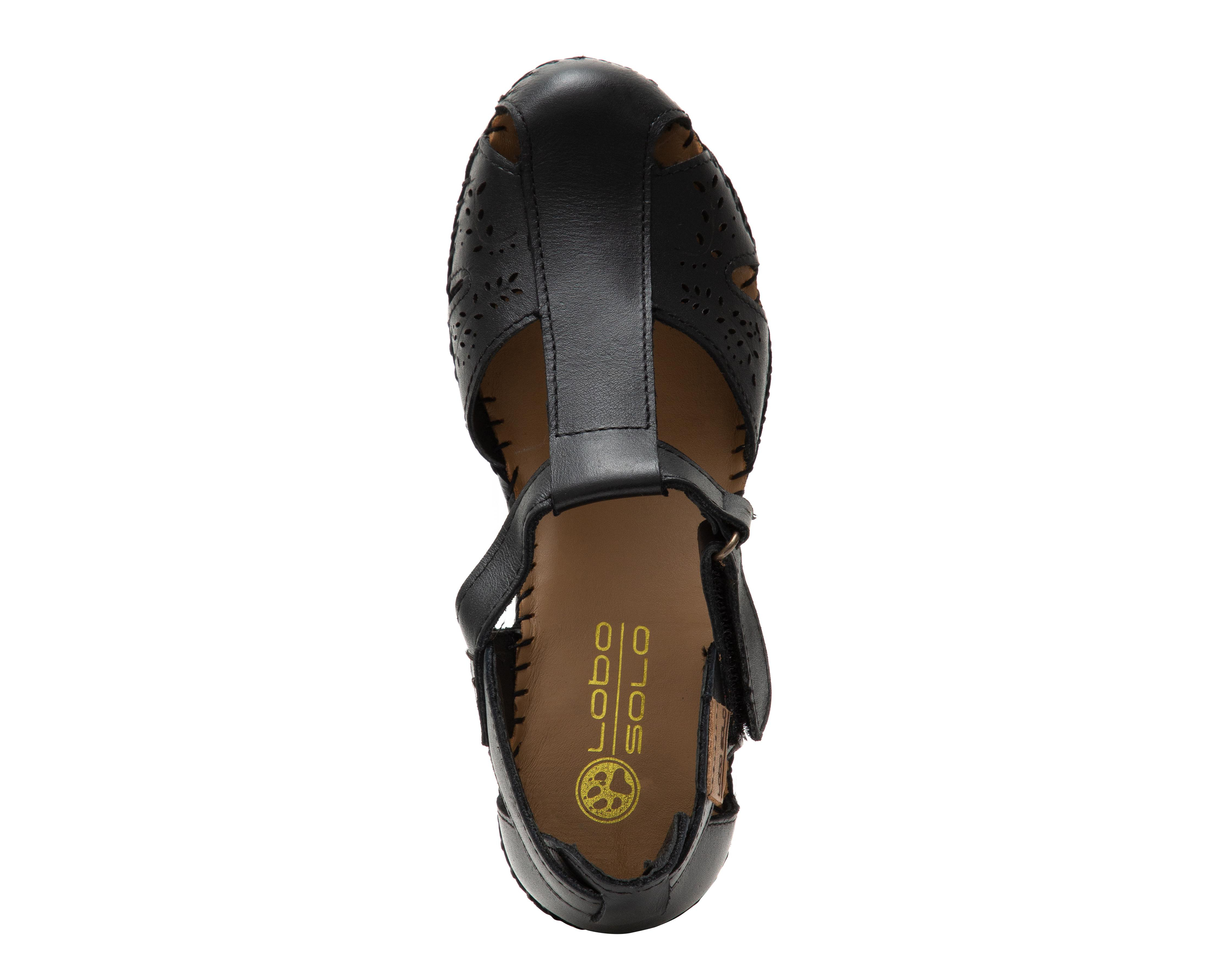 Foto 6 pulgar | Sandalias Confort Lobo Solo de Piel para Mujer