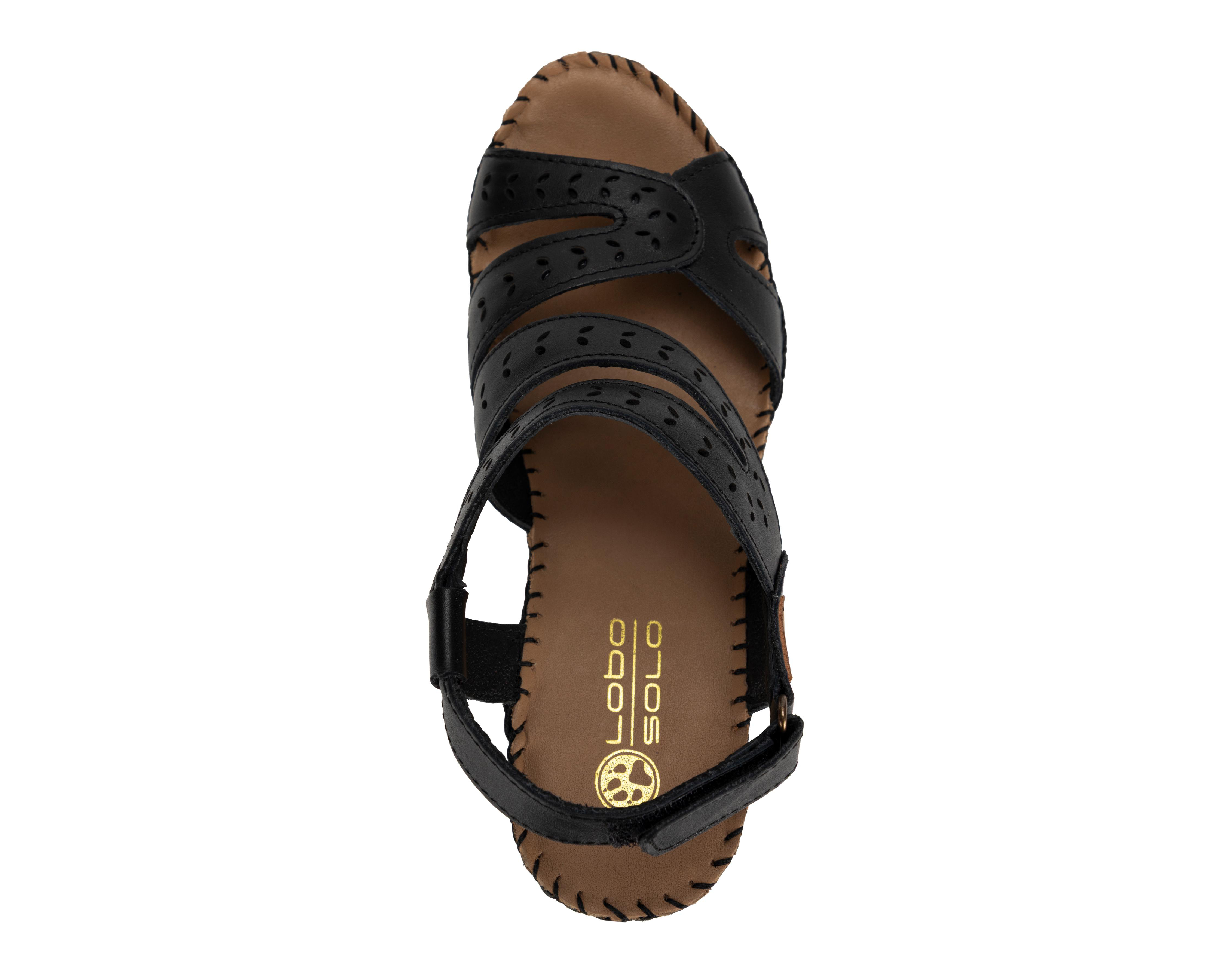 Foto 6 pulgar | Sandalias Confort Lobo Solo de Piel para Mujer