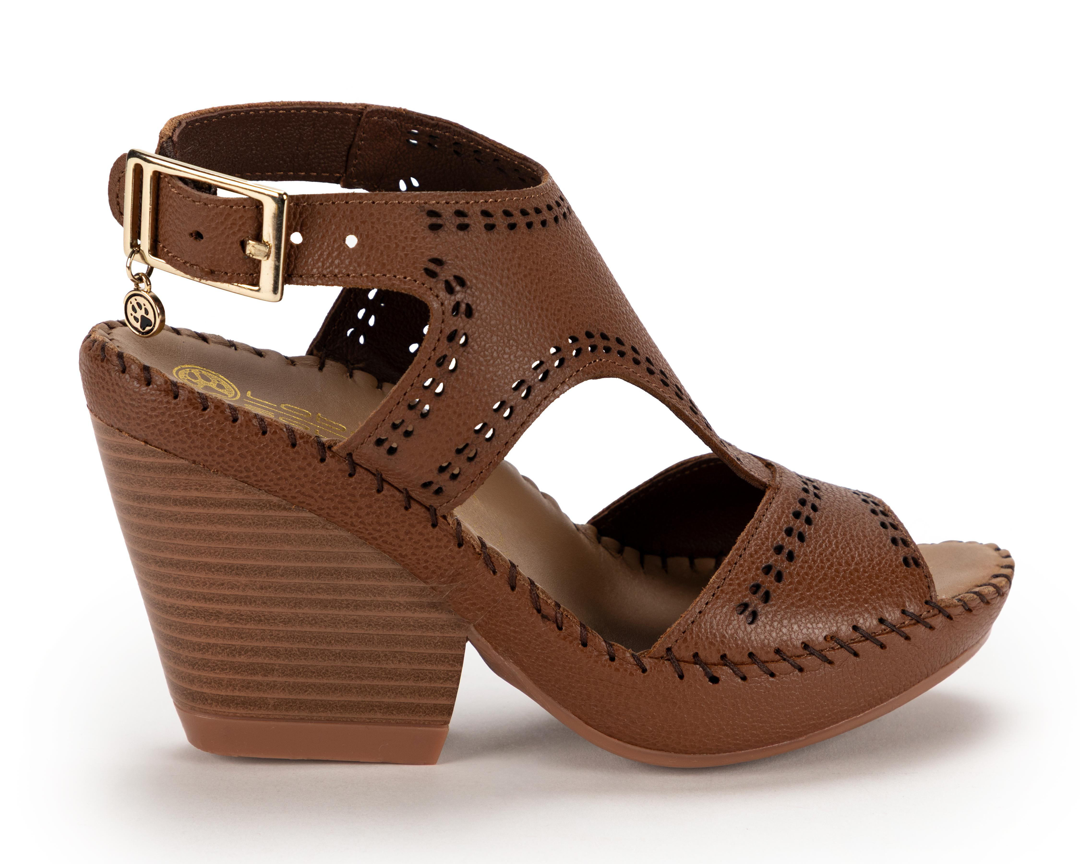 Foto 3 pulgar | Sandalias Confort Lobo Solo de Piel para Mujer