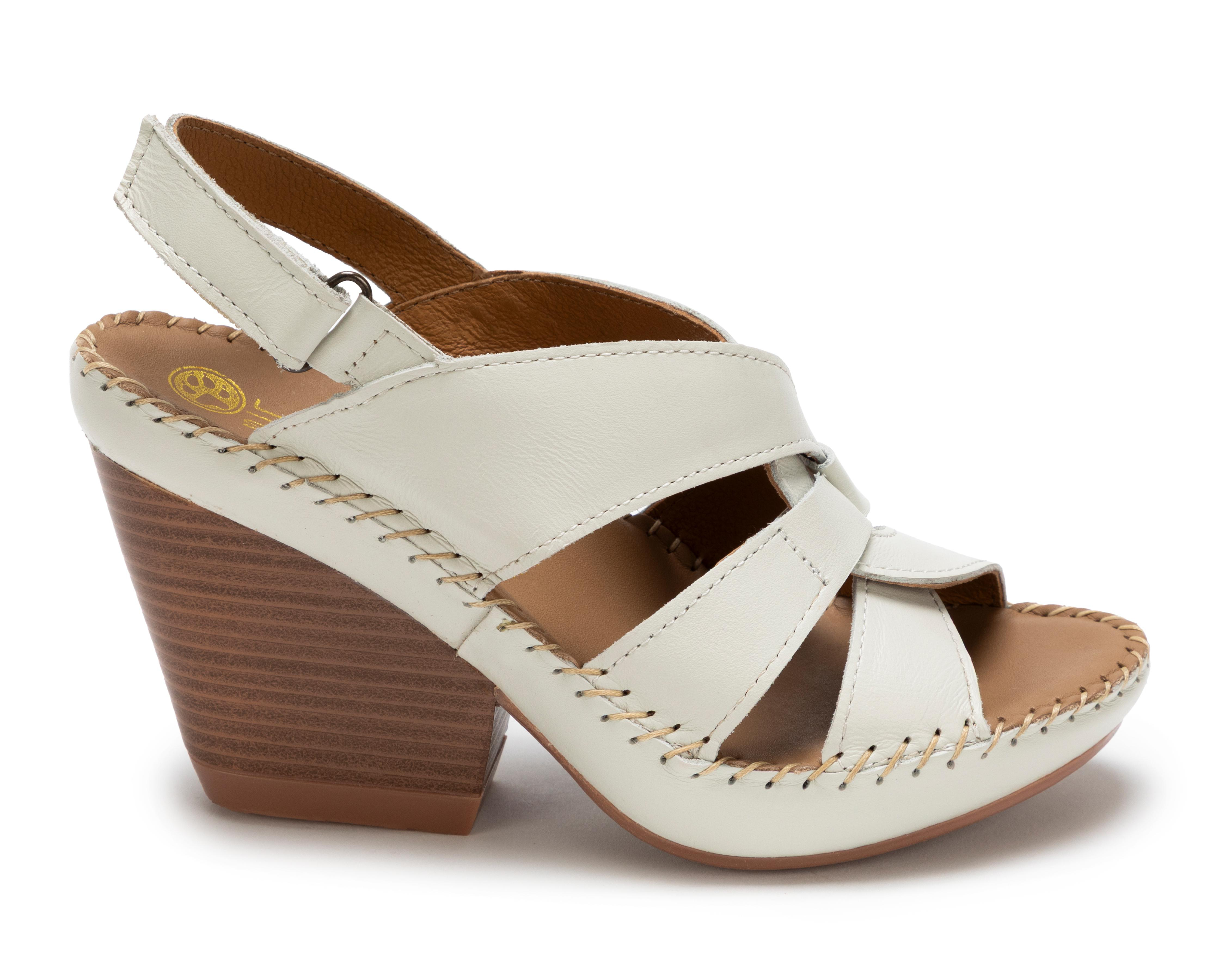 Foto 3 pulgar | Sandalias Confort Lobo Solo de Piel para Mujer
