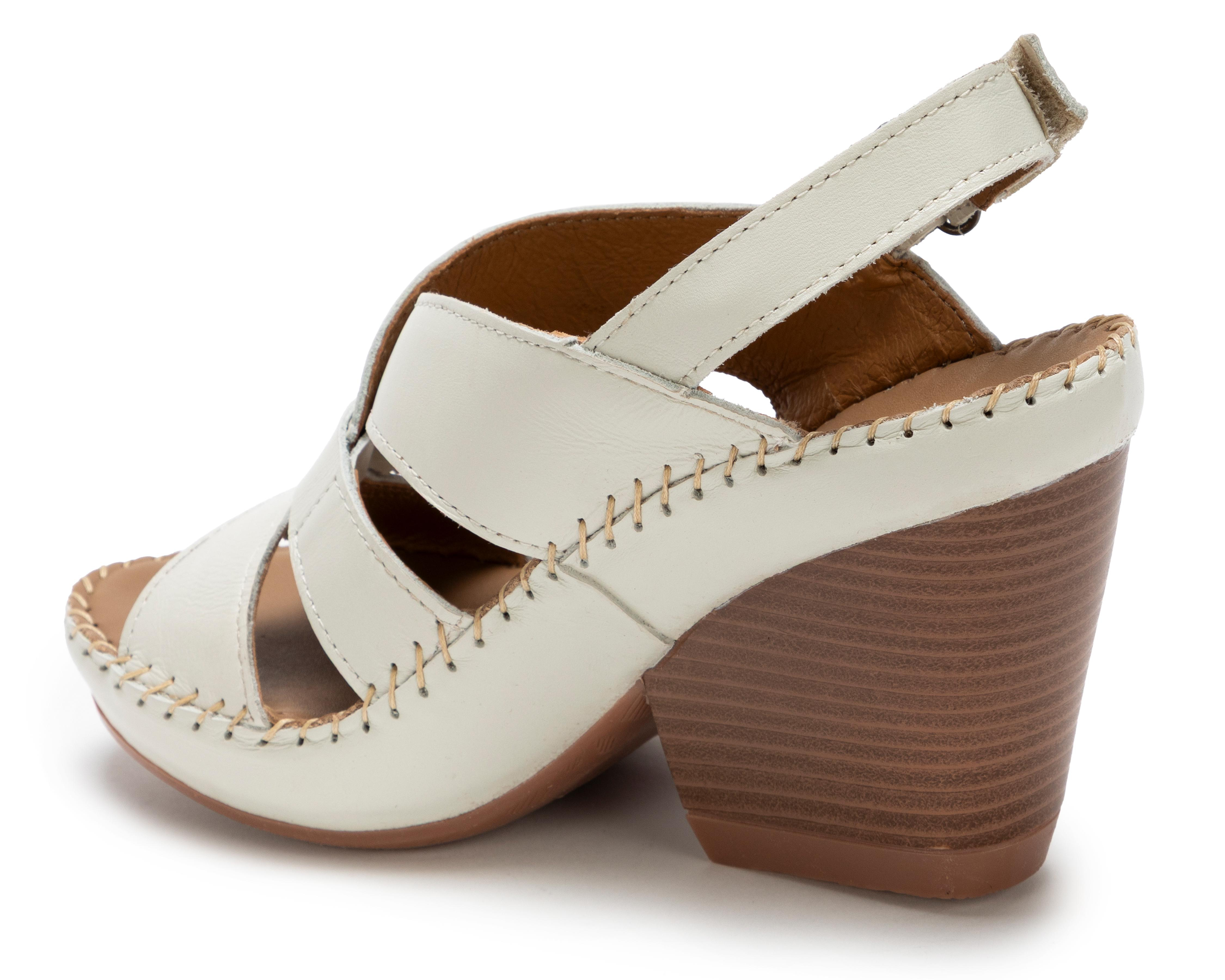 Foto 4 pulgar | Sandalias Confort Lobo Solo de Piel para Mujer