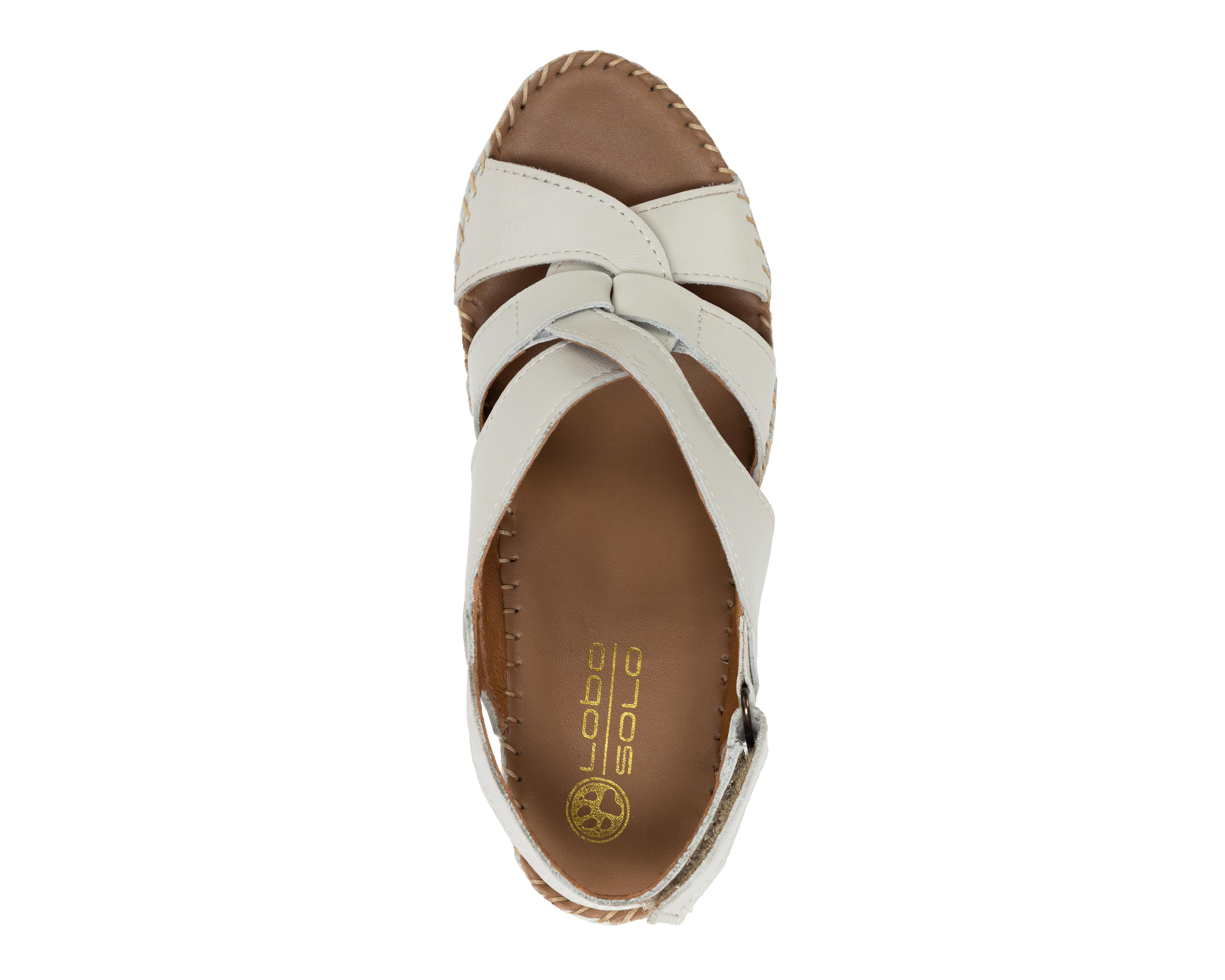 Foto 6 pulgar | Sandalias Confort Lobo Solo de Piel para Mujer