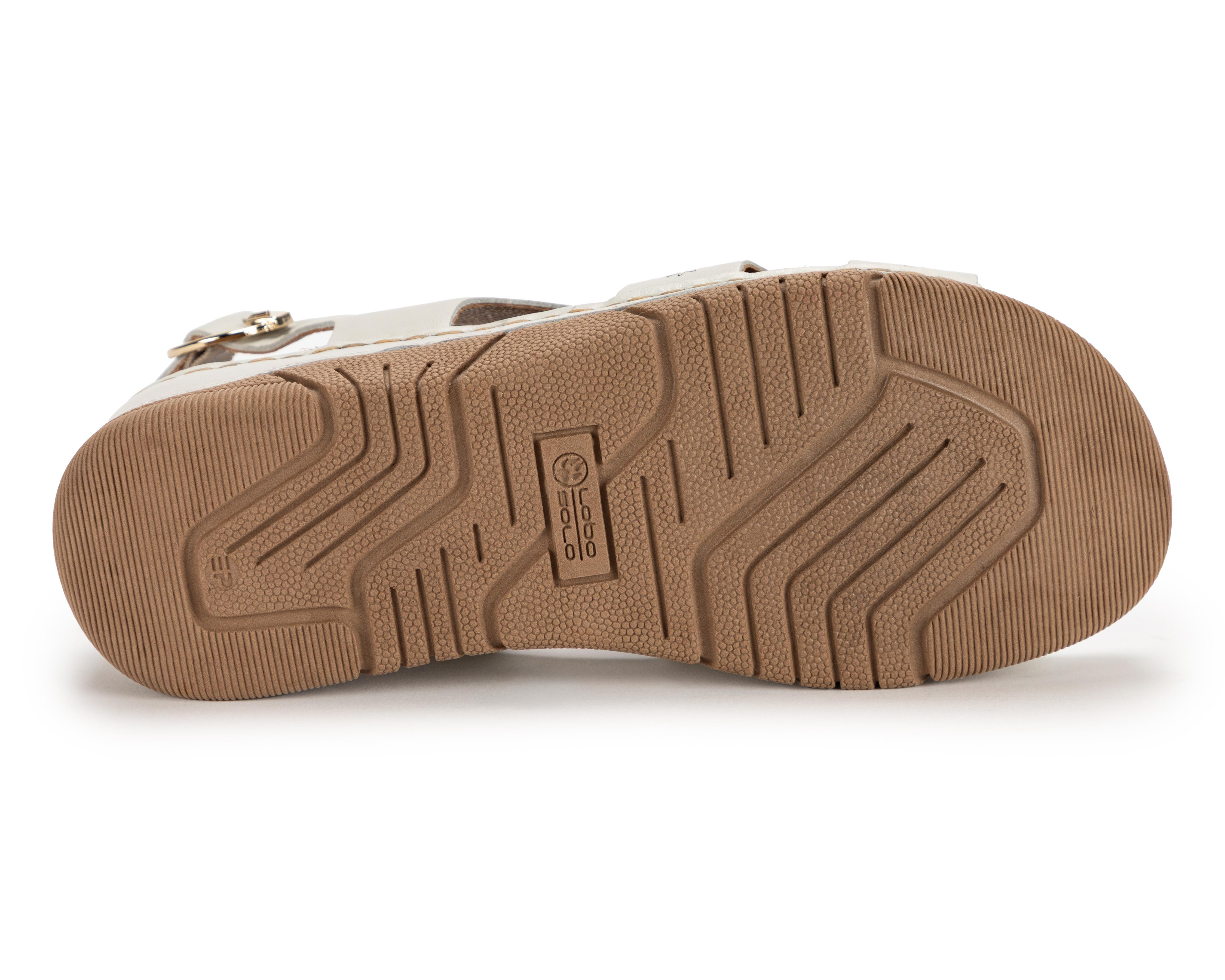 Foto 5 pulgar | Sandalias Confort Lobo Solo de Piel para Mujer