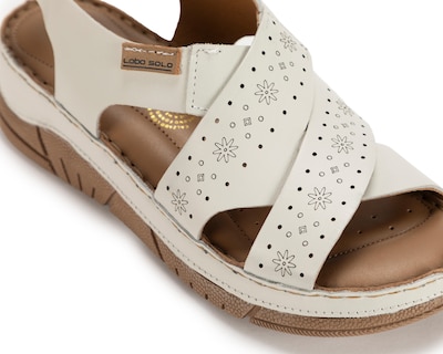 Foto 6 | Sandalias Confort Lobo Solo de Piel para Mujer