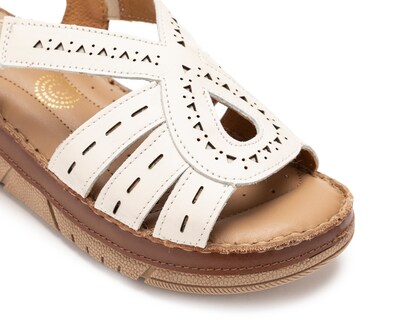 Foto 6 | Sandalias Confort Lobo Solo de Piel para Mujer