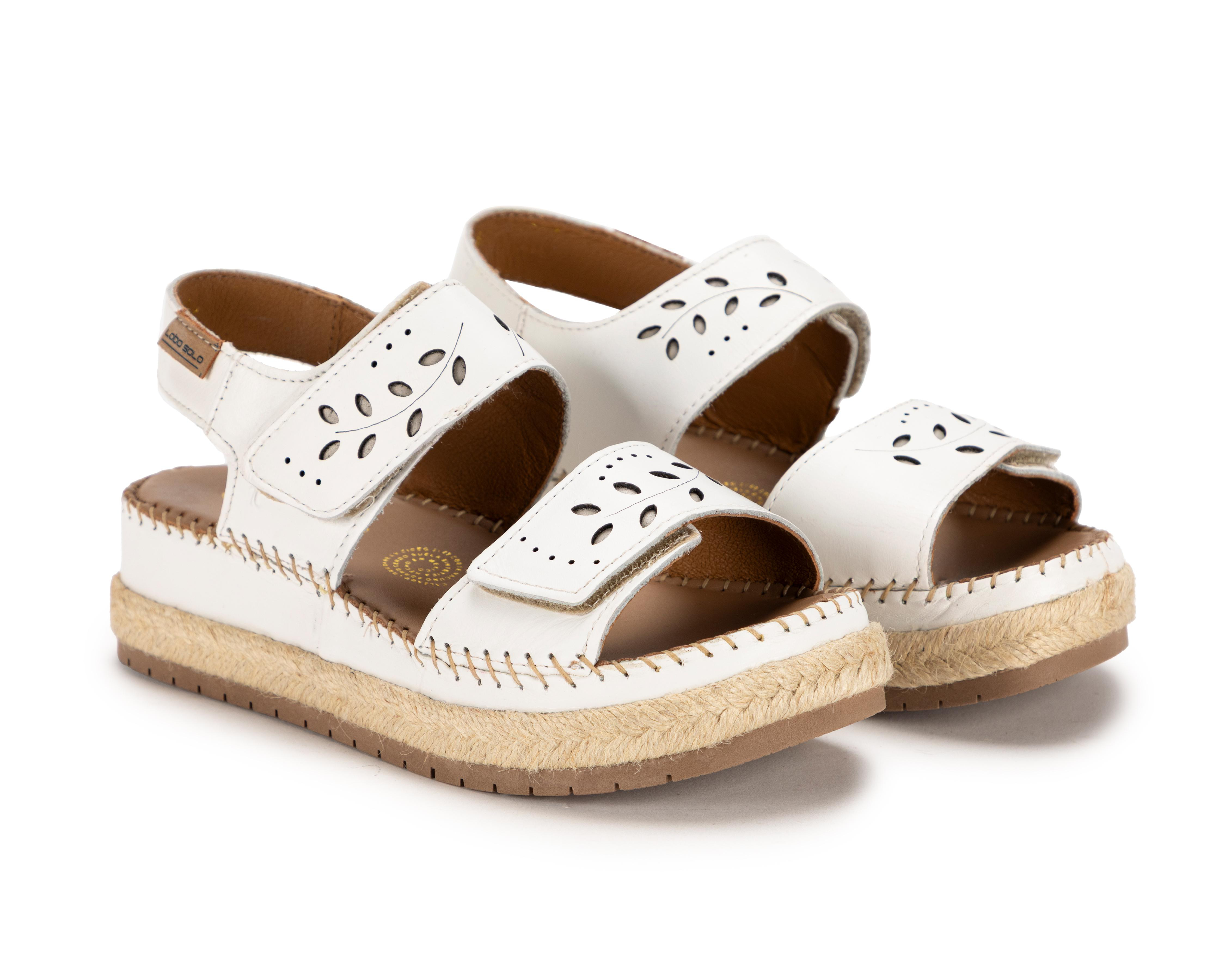 Foto 2 pulgar | Sandalias Confort Lobo Solo de Piel para Mujer