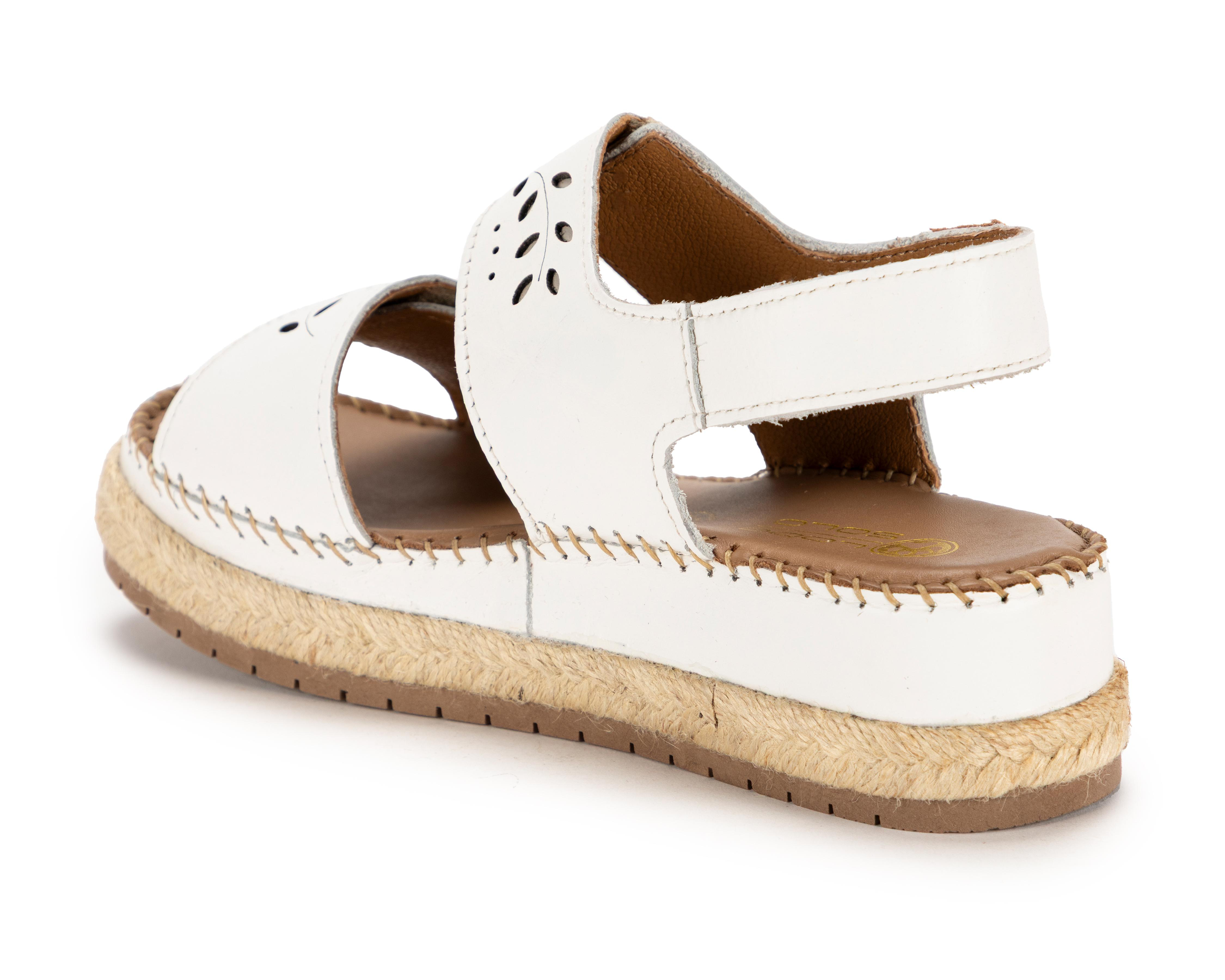 Foto 4 pulgar | Sandalias Confort Lobo Solo de Piel para Mujer