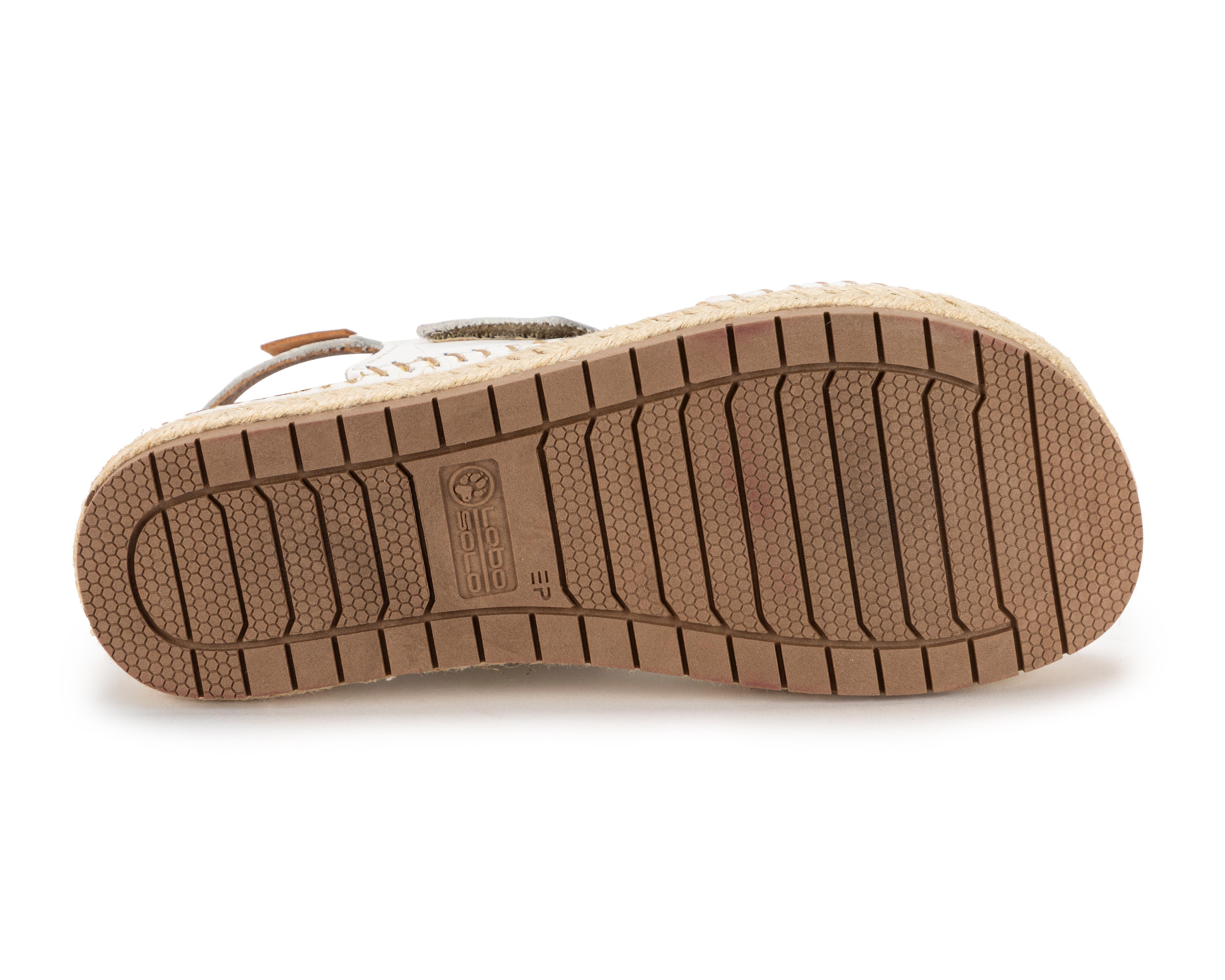Foto 5 pulgar | Sandalias Confort Lobo Solo de Piel para Mujer
