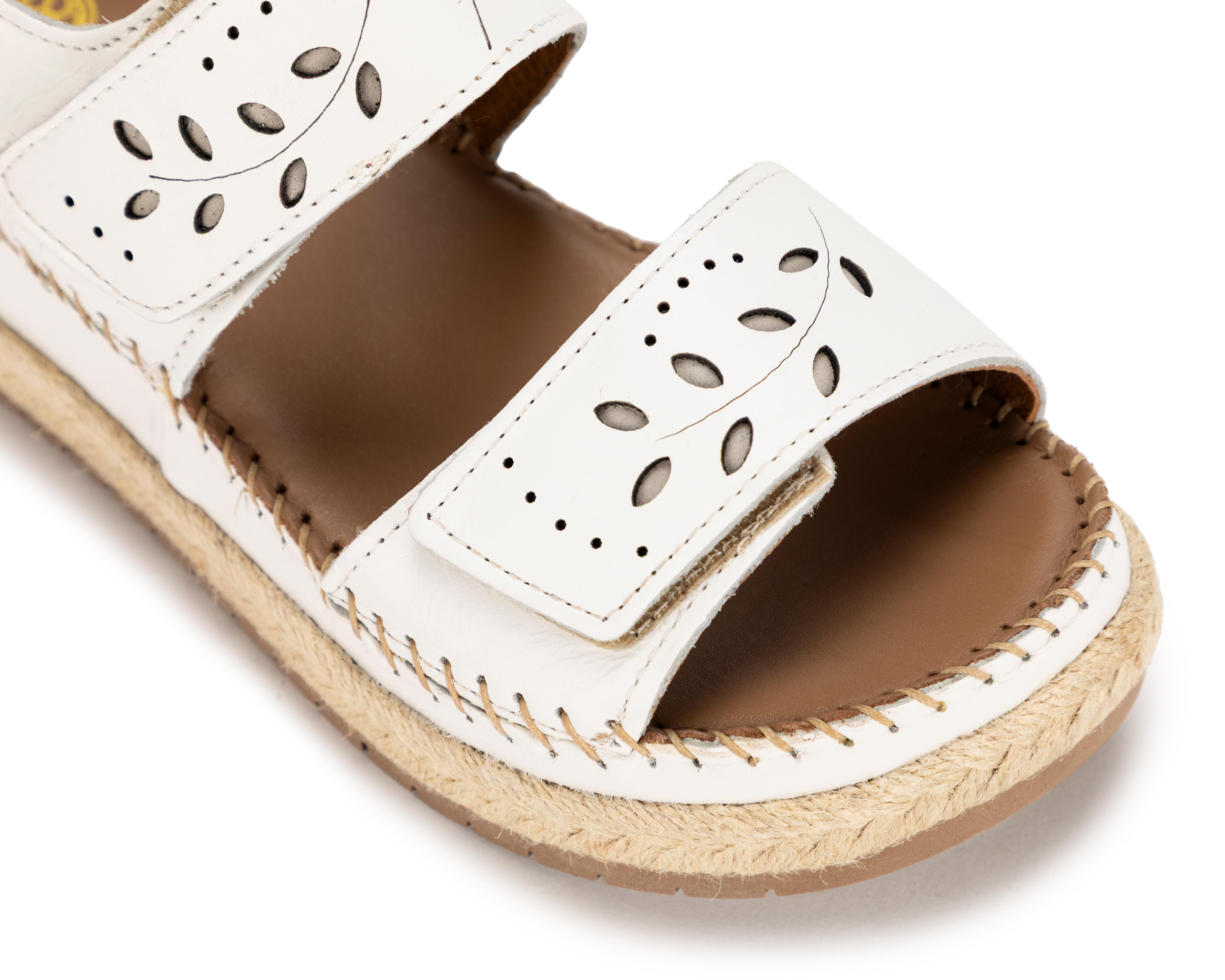 Foto 7 pulgar | Sandalias Confort Lobo Solo de Piel para Mujer
