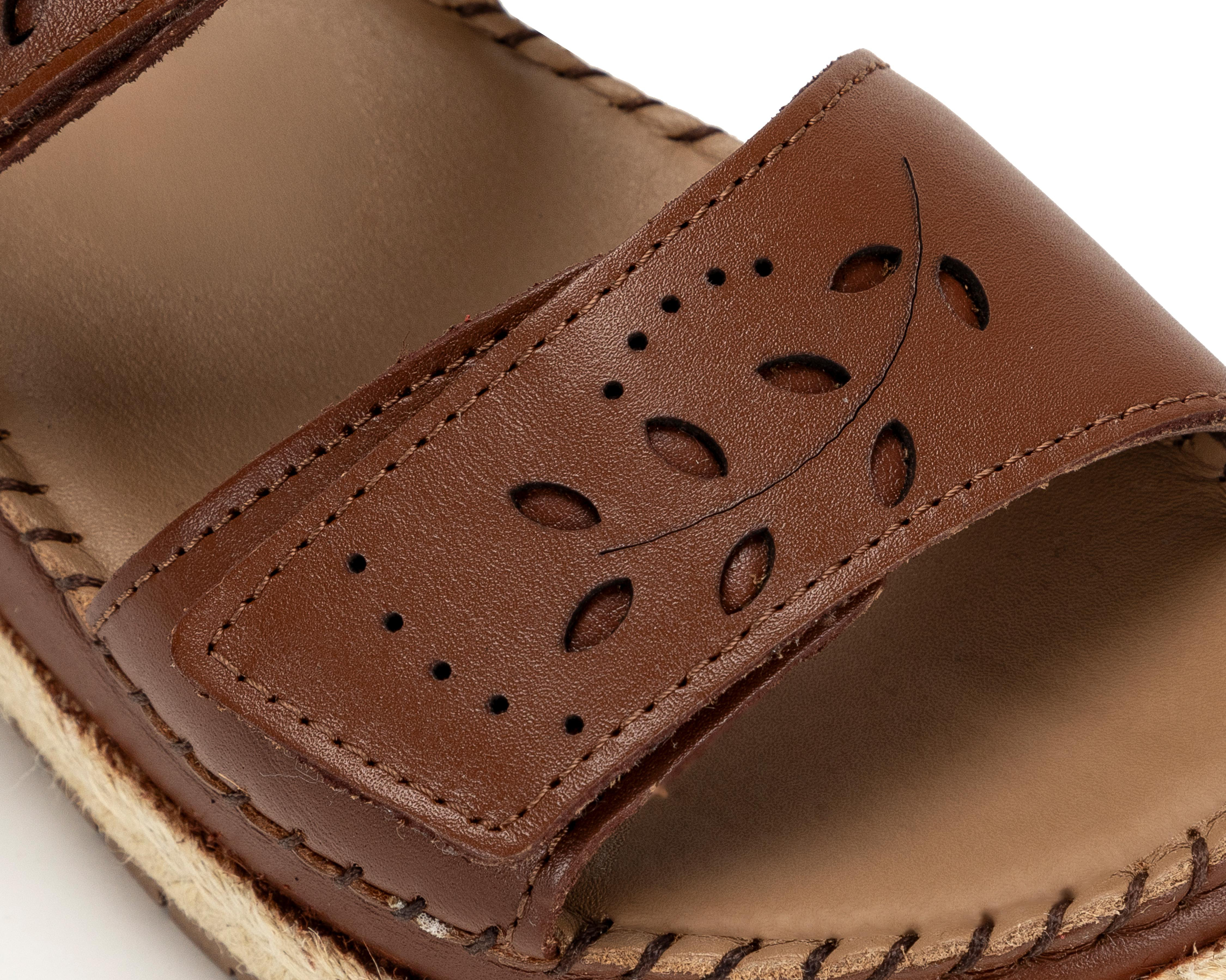 Foto 6 | Sandalias Confort Lobo Solo de Piel para Mujer