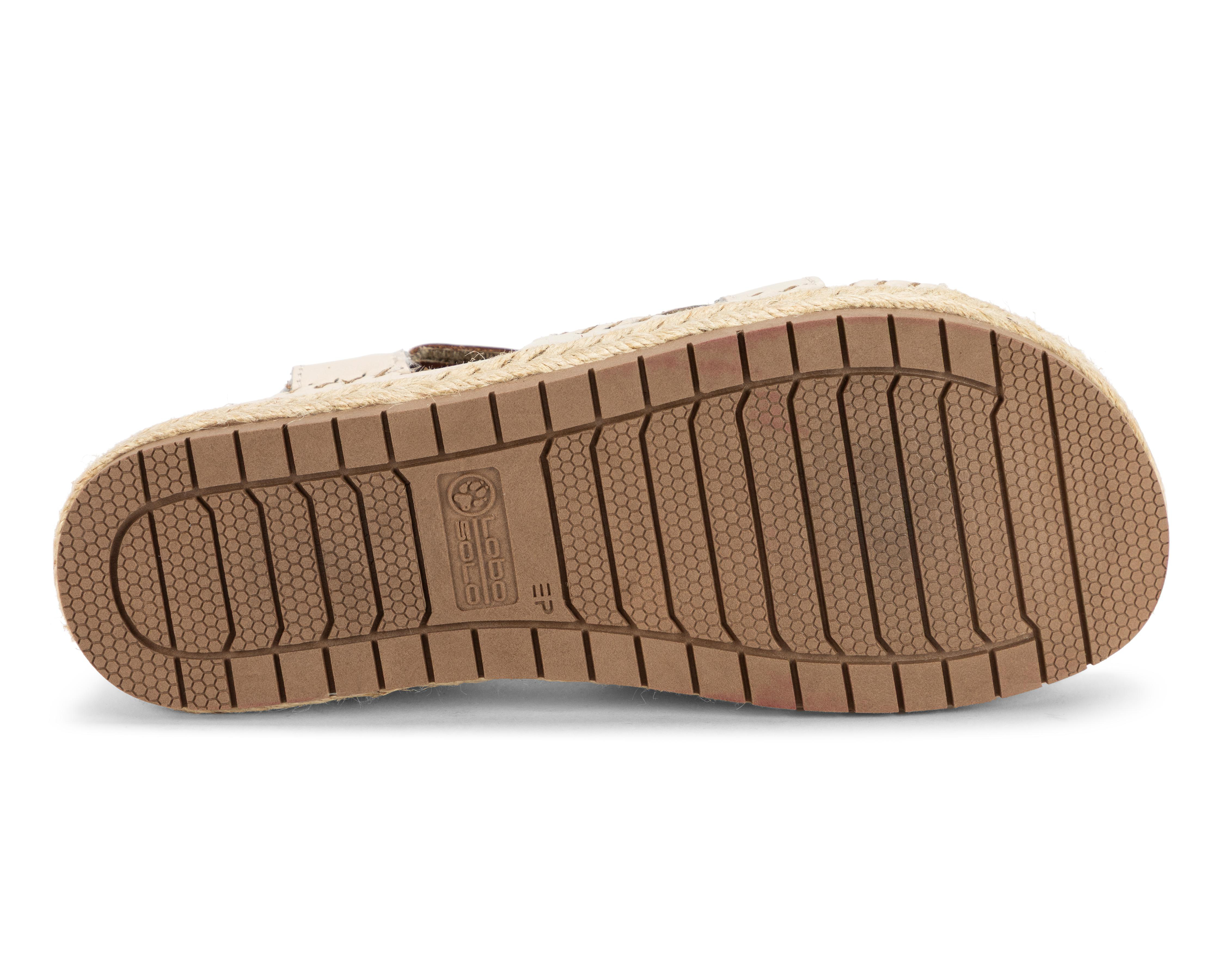 Foto 5 pulgar | Sandalias Confort Lobo Solo de Piel para Mujer