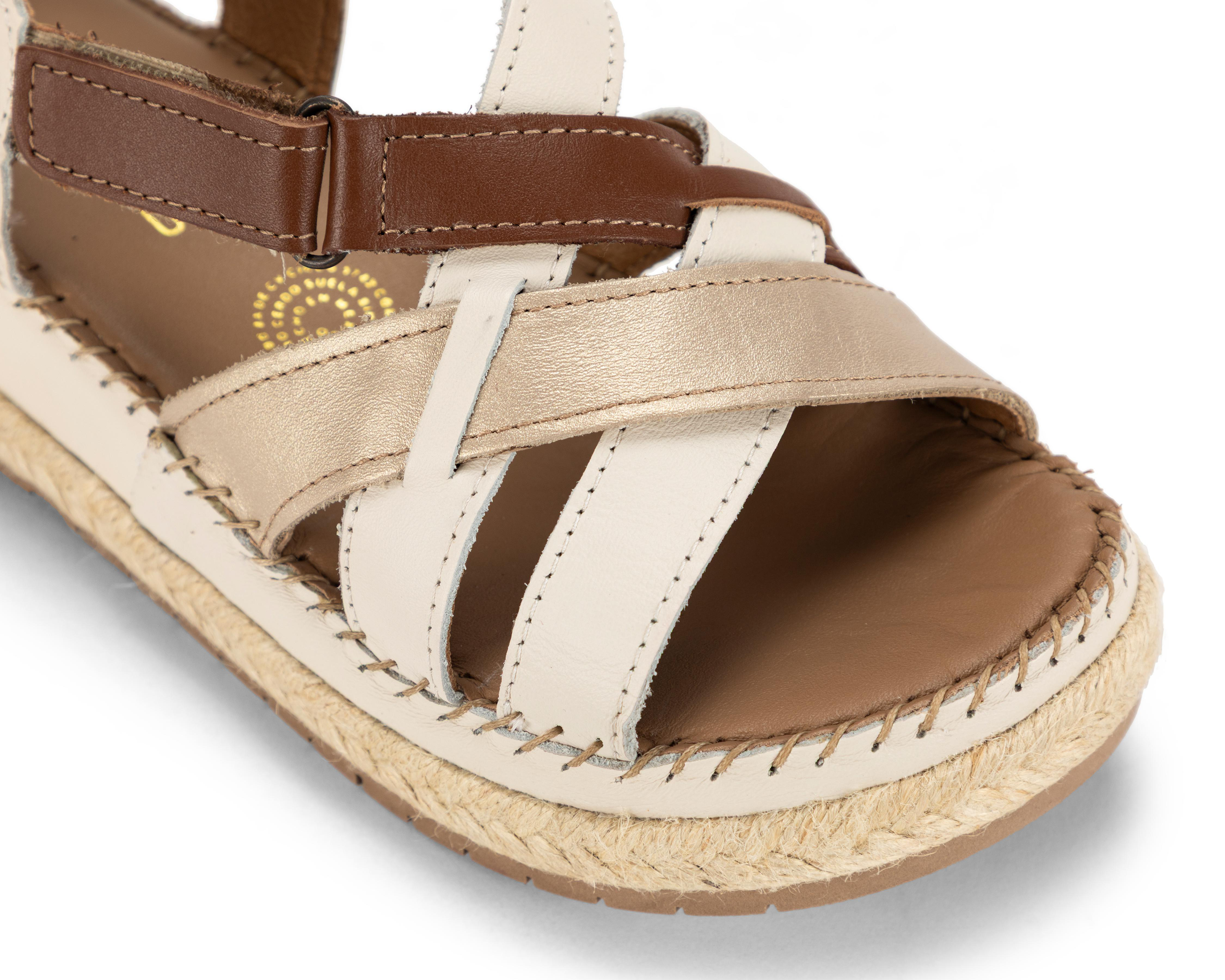Foto 6 | Sandalias Confort Lobo Solo de Piel para Mujer