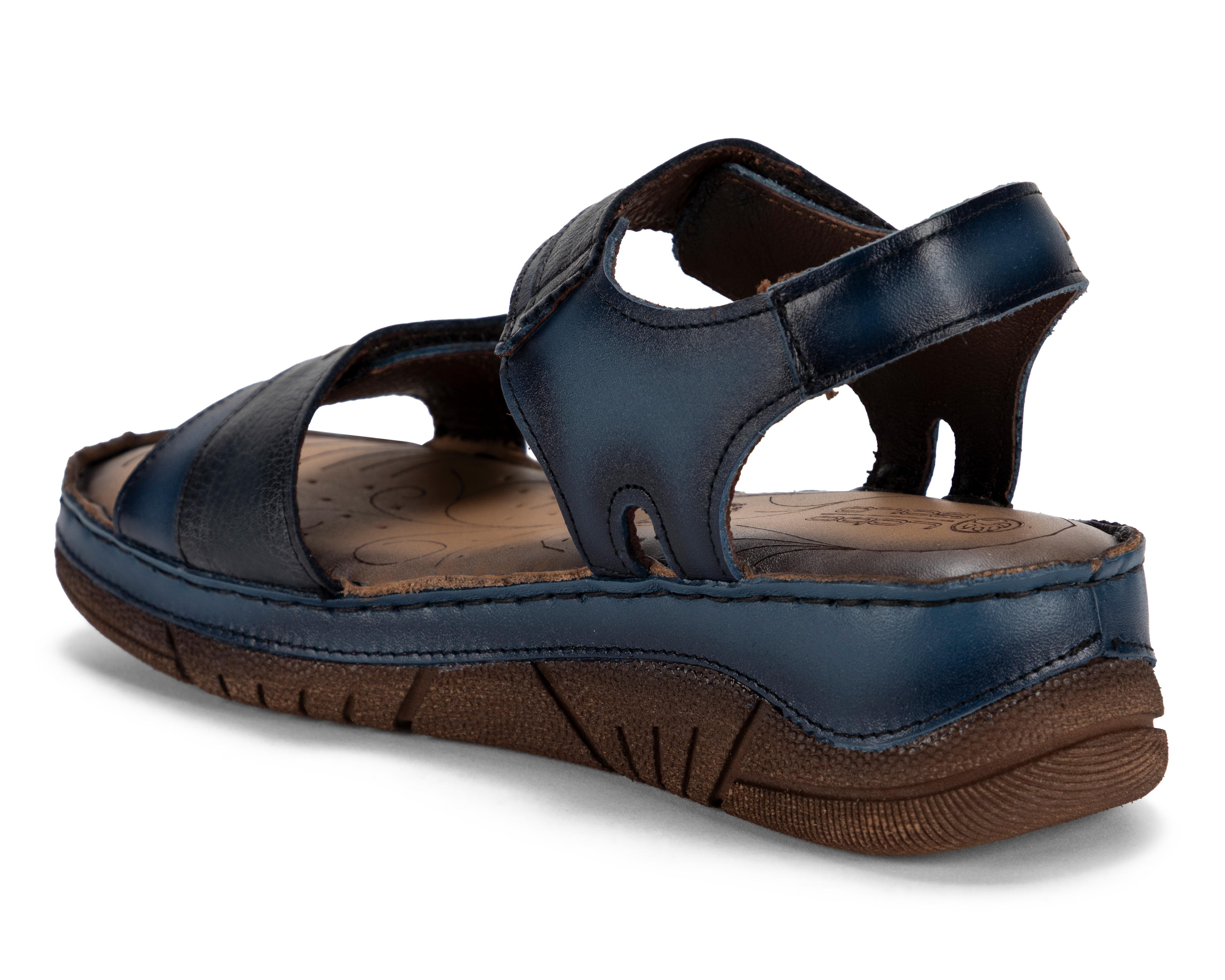Foto 4 pulgar | Sandalias Confort Lobo Solo de Piel para Mujer