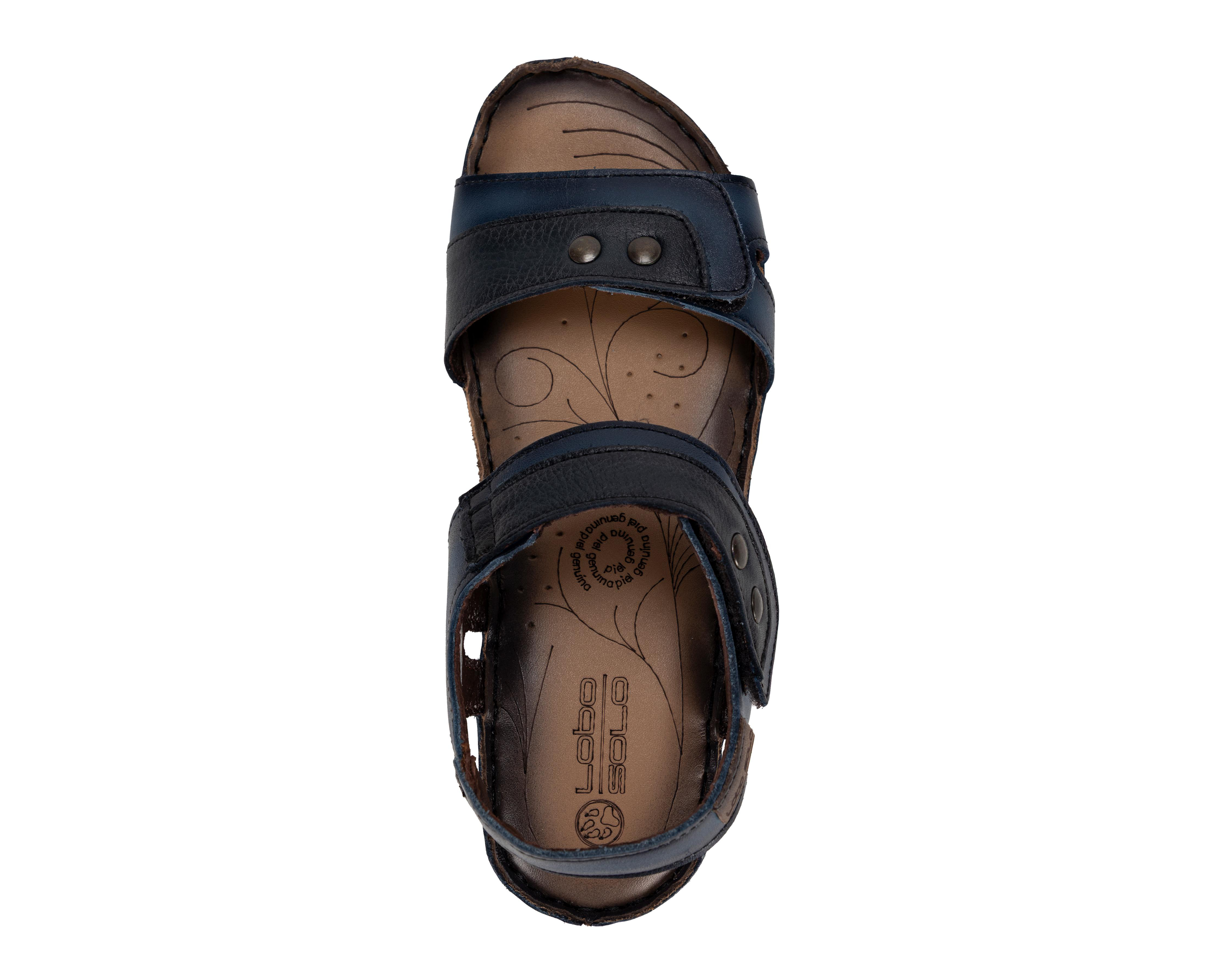 Foto 6 pulgar | Sandalias Confort Lobo Solo de Piel para Mujer