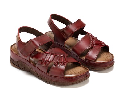 Foto 1 | Sandalias Confort Lobo Solo de Piel para Mujer