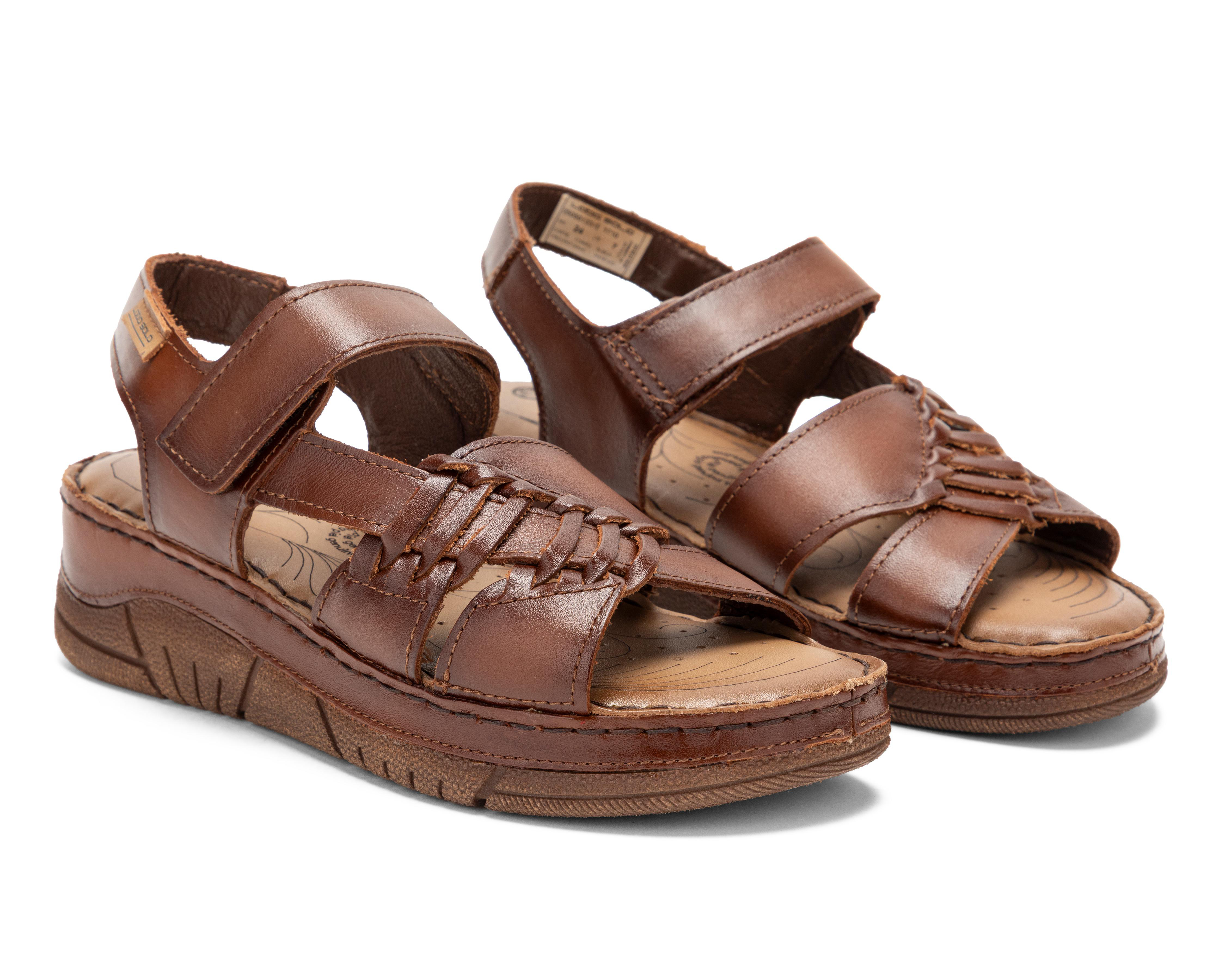 Sandalias Confort Lobo Solo de Piel para Mujer
