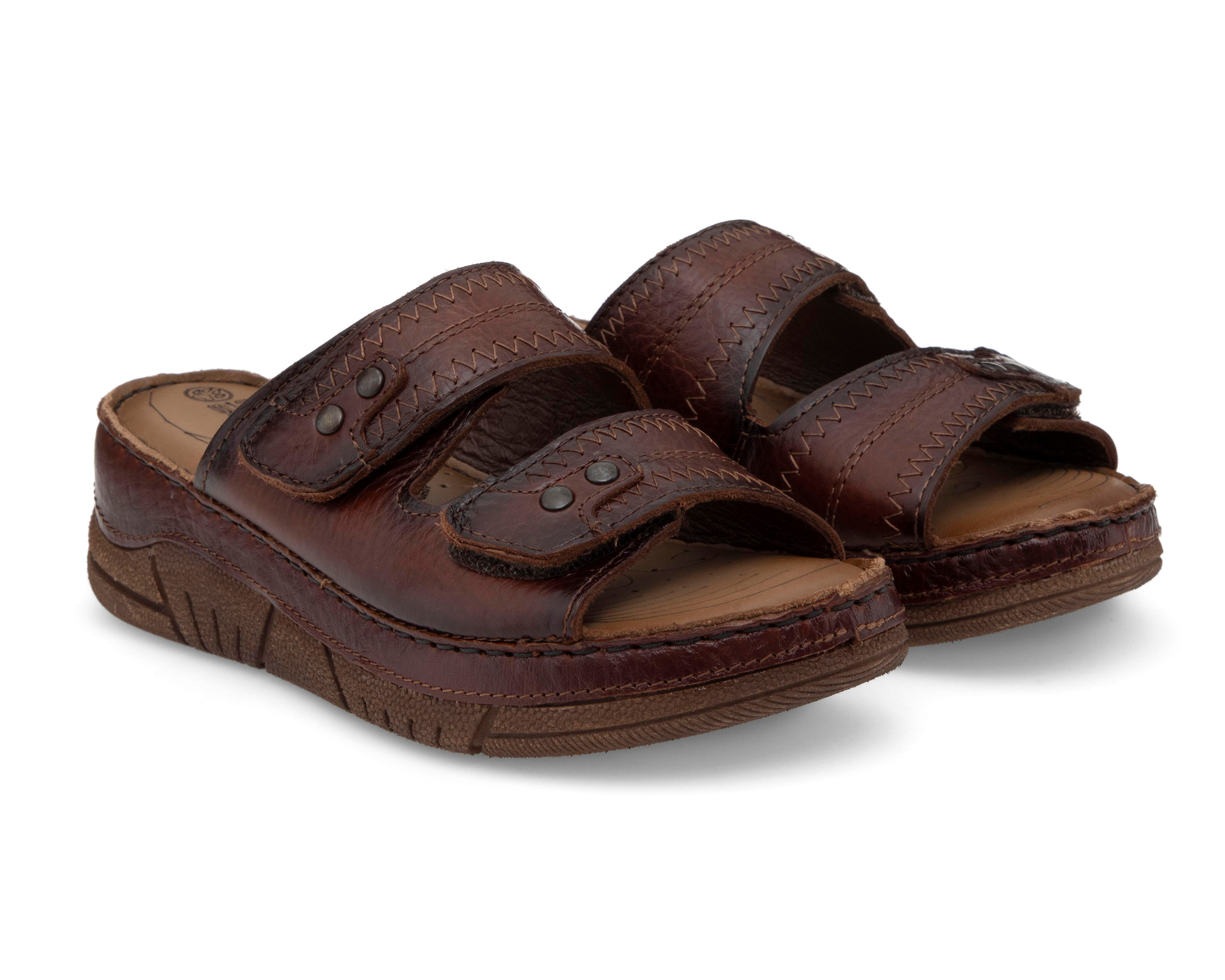 Foto 2 pulgar | Sandalias Confort Lobo Solo de Piel para Mujer