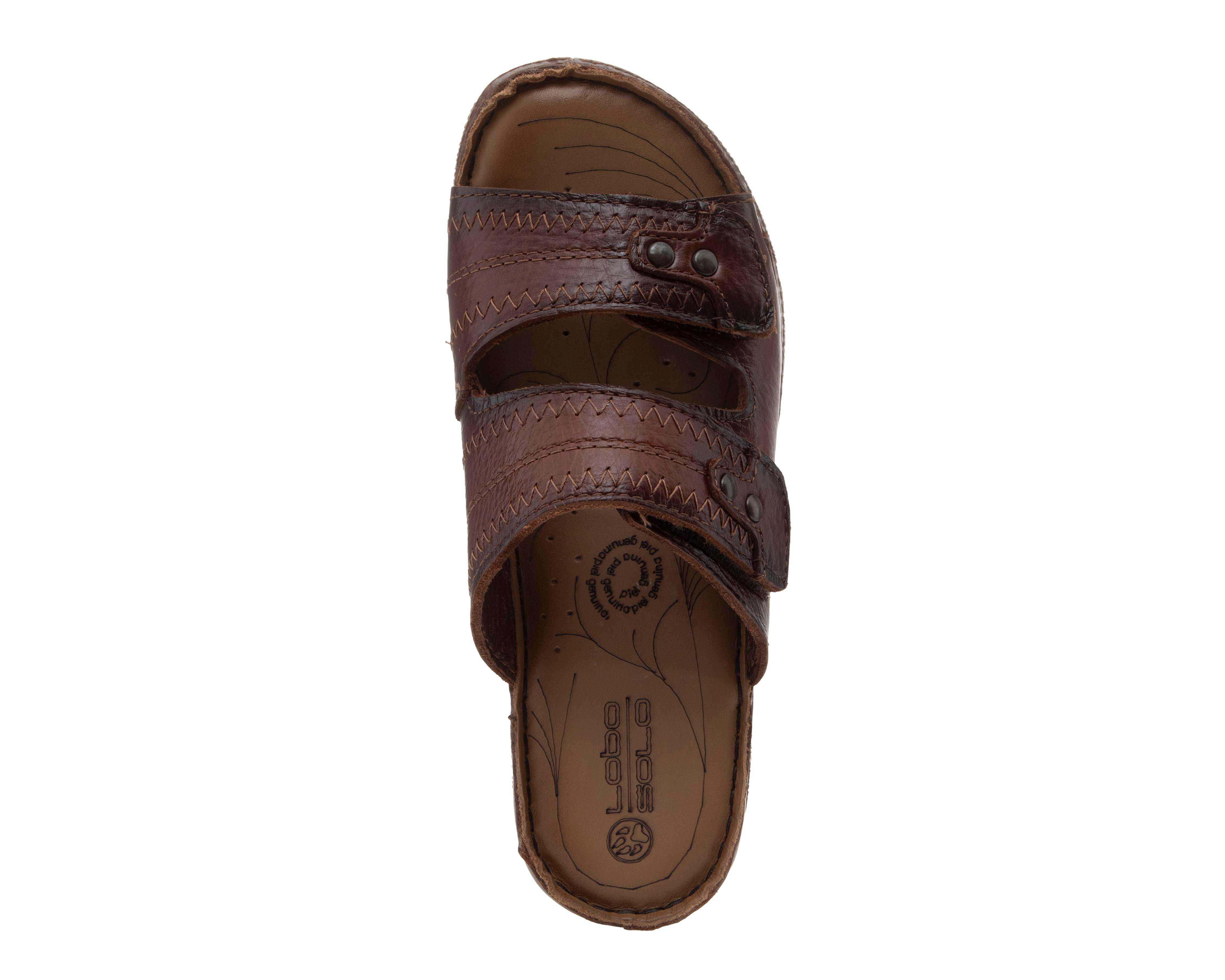 Foto 6 pulgar | Sandalias Confort Lobo Solo de Piel para Mujer