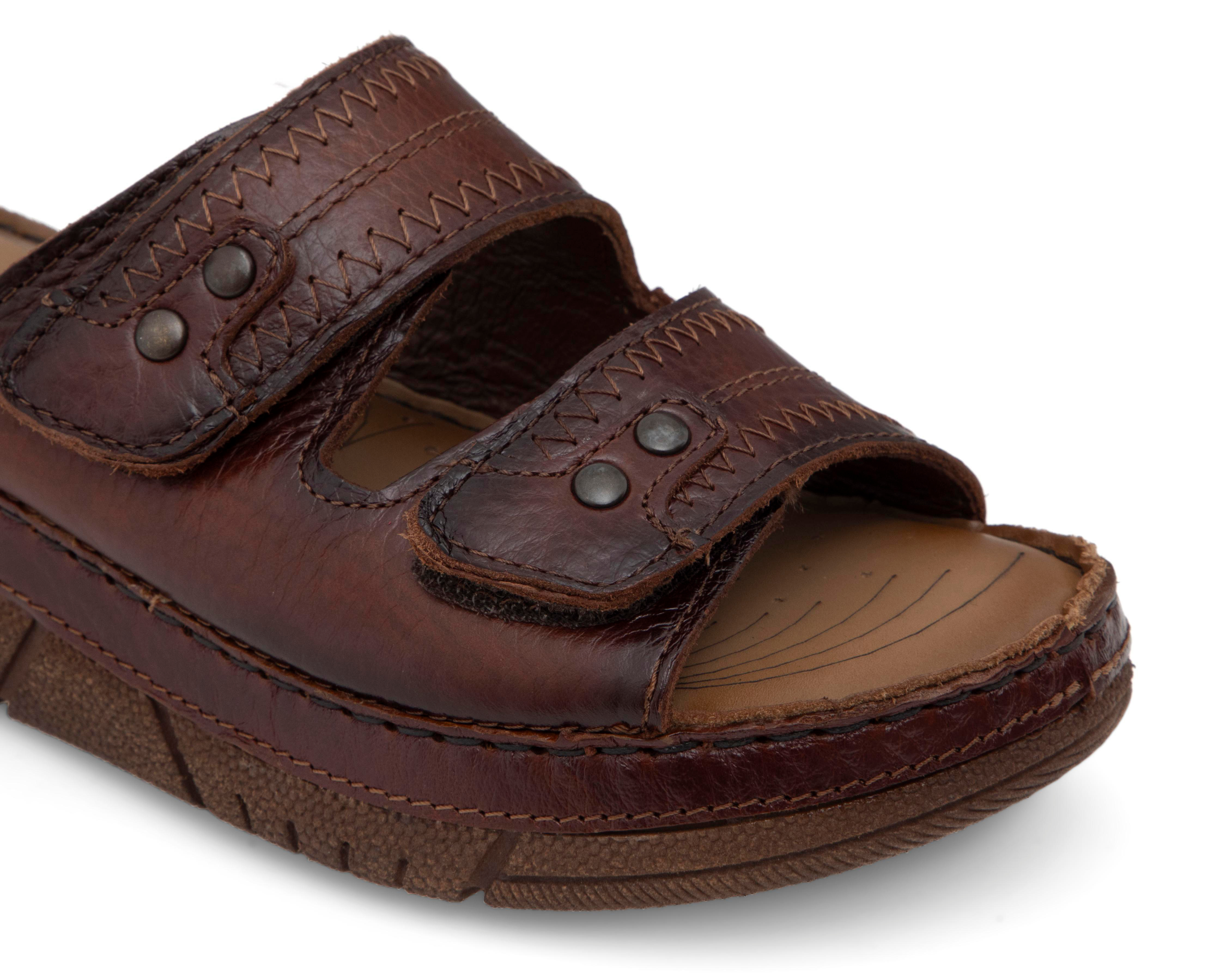 Foto 7 pulgar | Sandalias Confort Lobo Solo de Piel para Mujer