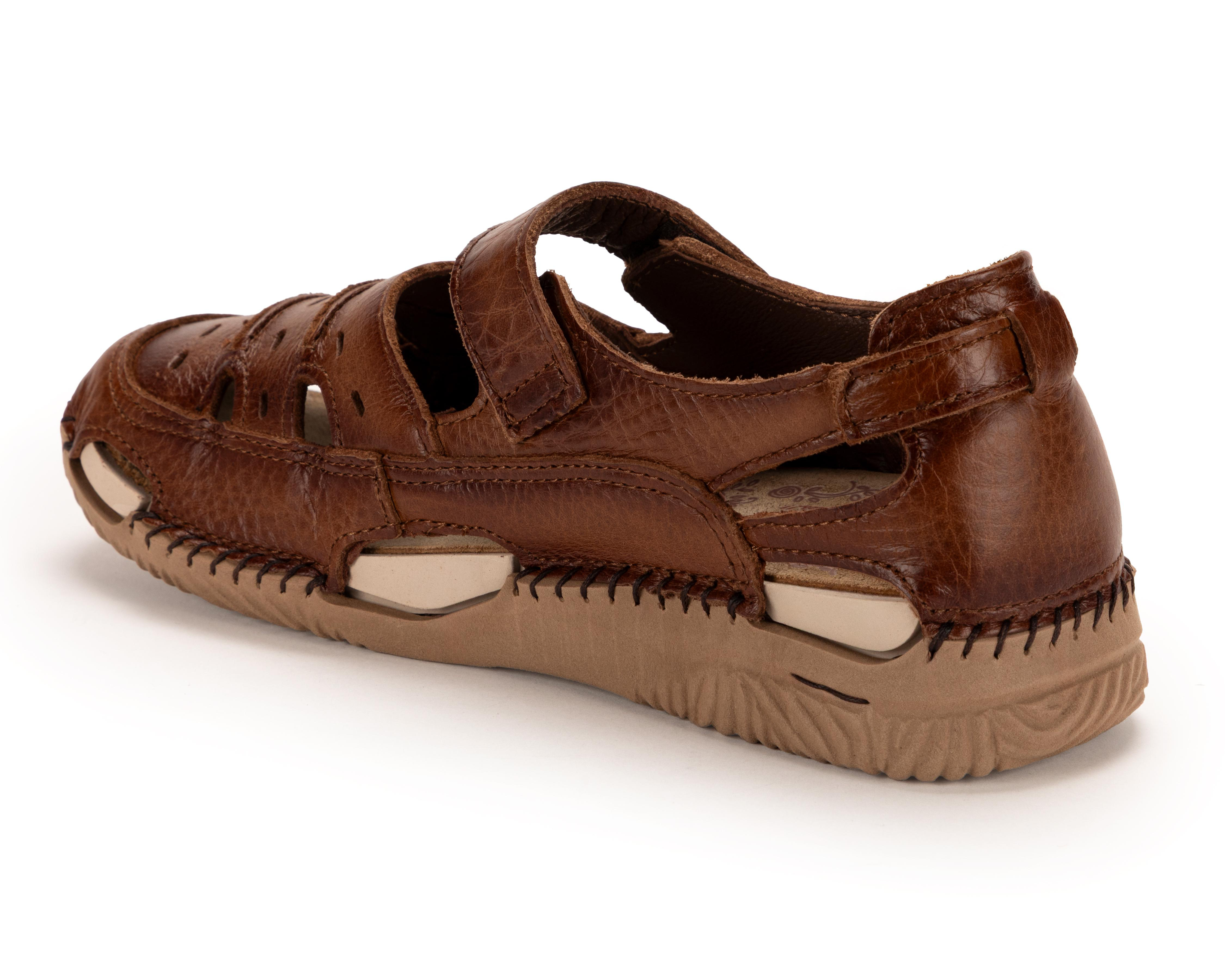 Foto 4 pulgar | Sandalias Confort Lobo Solo de Piel para Mujer