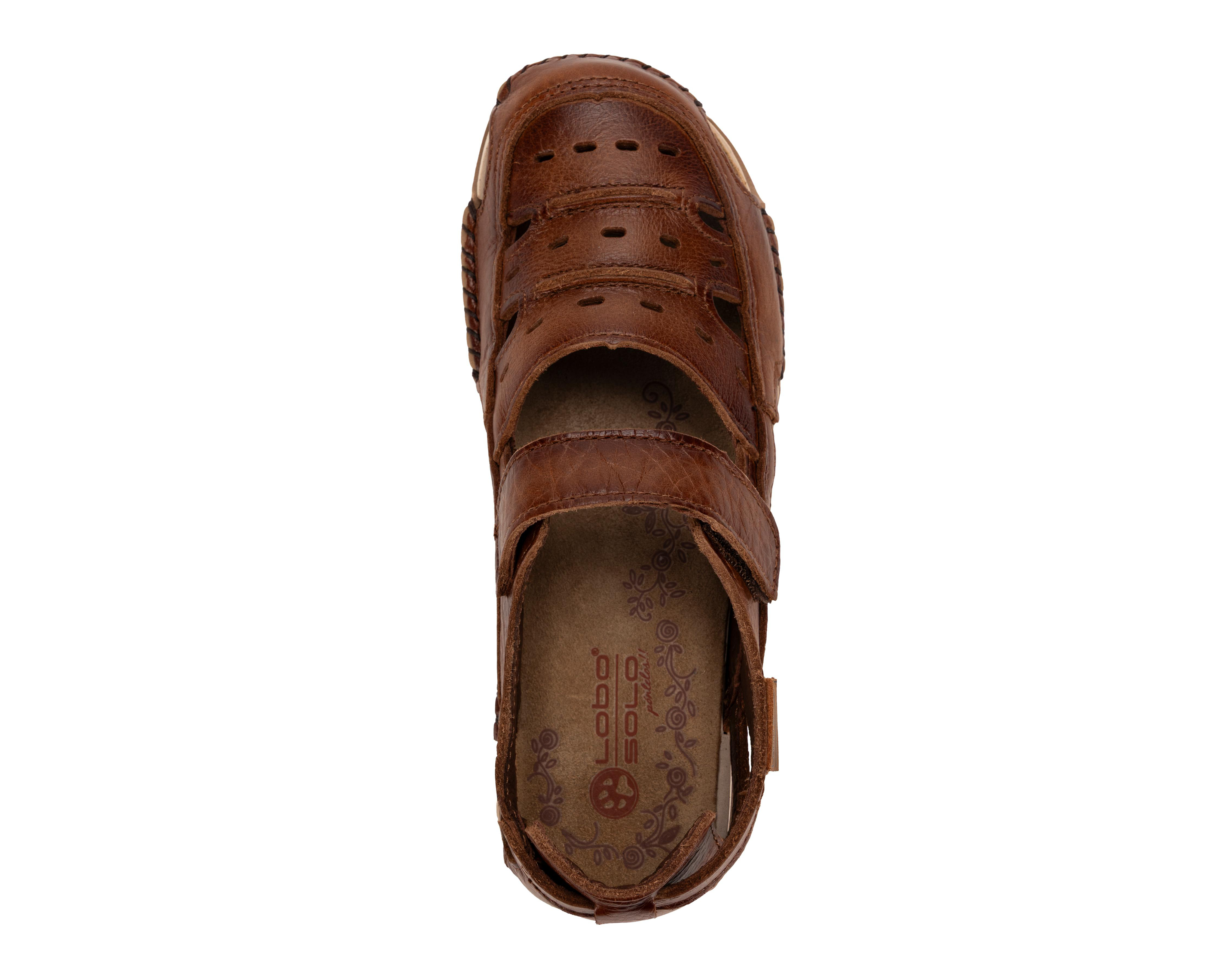 Foto 6 pulgar | Sandalias Confort Lobo Solo de Piel para Mujer