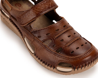 Foto 6 | Sandalias Confort Lobo Solo de Piel para Mujer