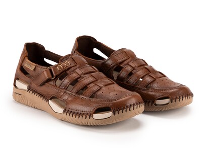 Foto 1 | Sandalias Confort Lobo Solo de Piel para Mujer
