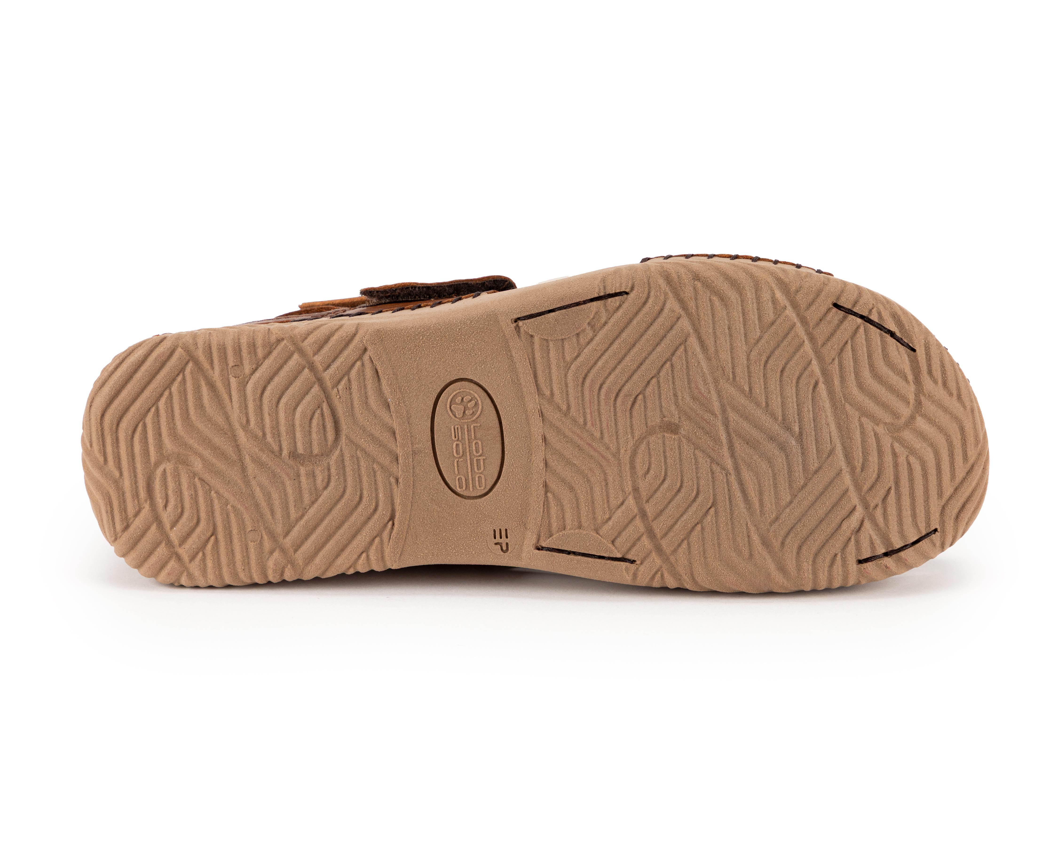 Foto 5 pulgar | Sandalias Confort Lobo Solo de Piel para Mujer