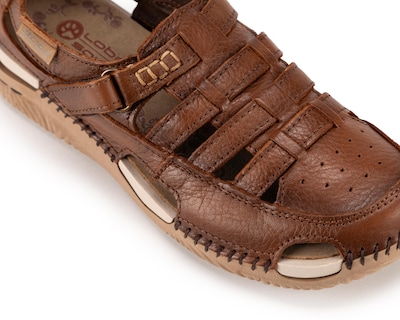 Foto 6 | Sandalias Confort Lobo Solo de Piel para Mujer