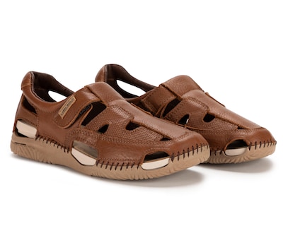 Foto 1 | Sandalias Confort Lobo Solo de Piel para Mujer